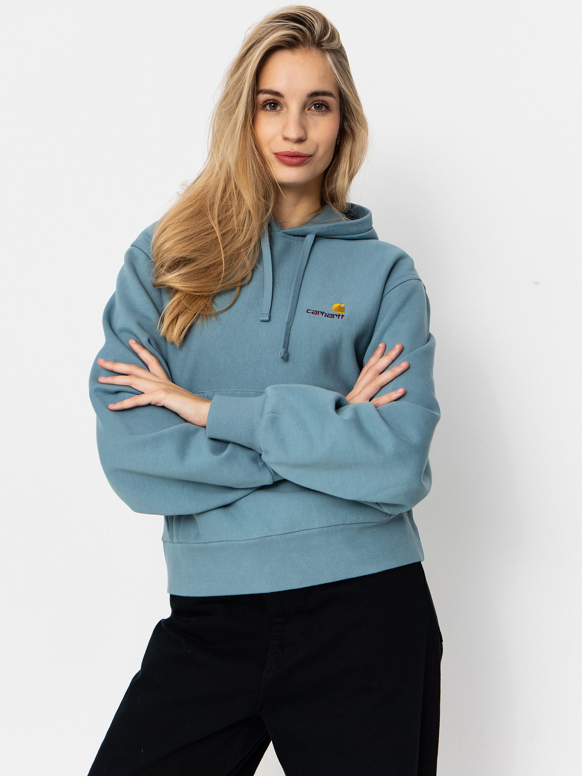 Hanorac cu glugu0103 Carhartt WIP American Script HD Wmn (citadel)