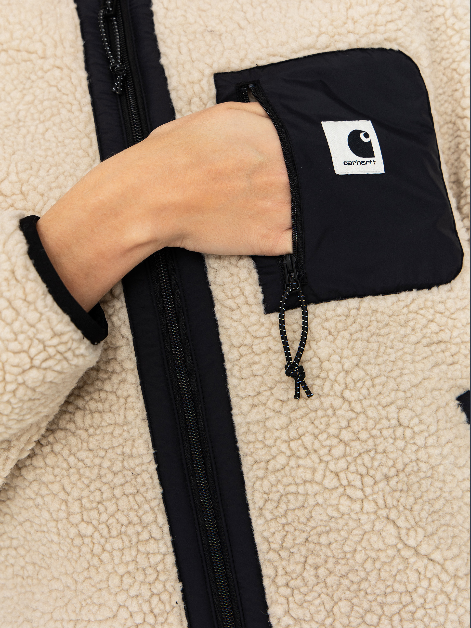 Geacă Carhartt WIP Janet Wmn (fleur de sel/black)