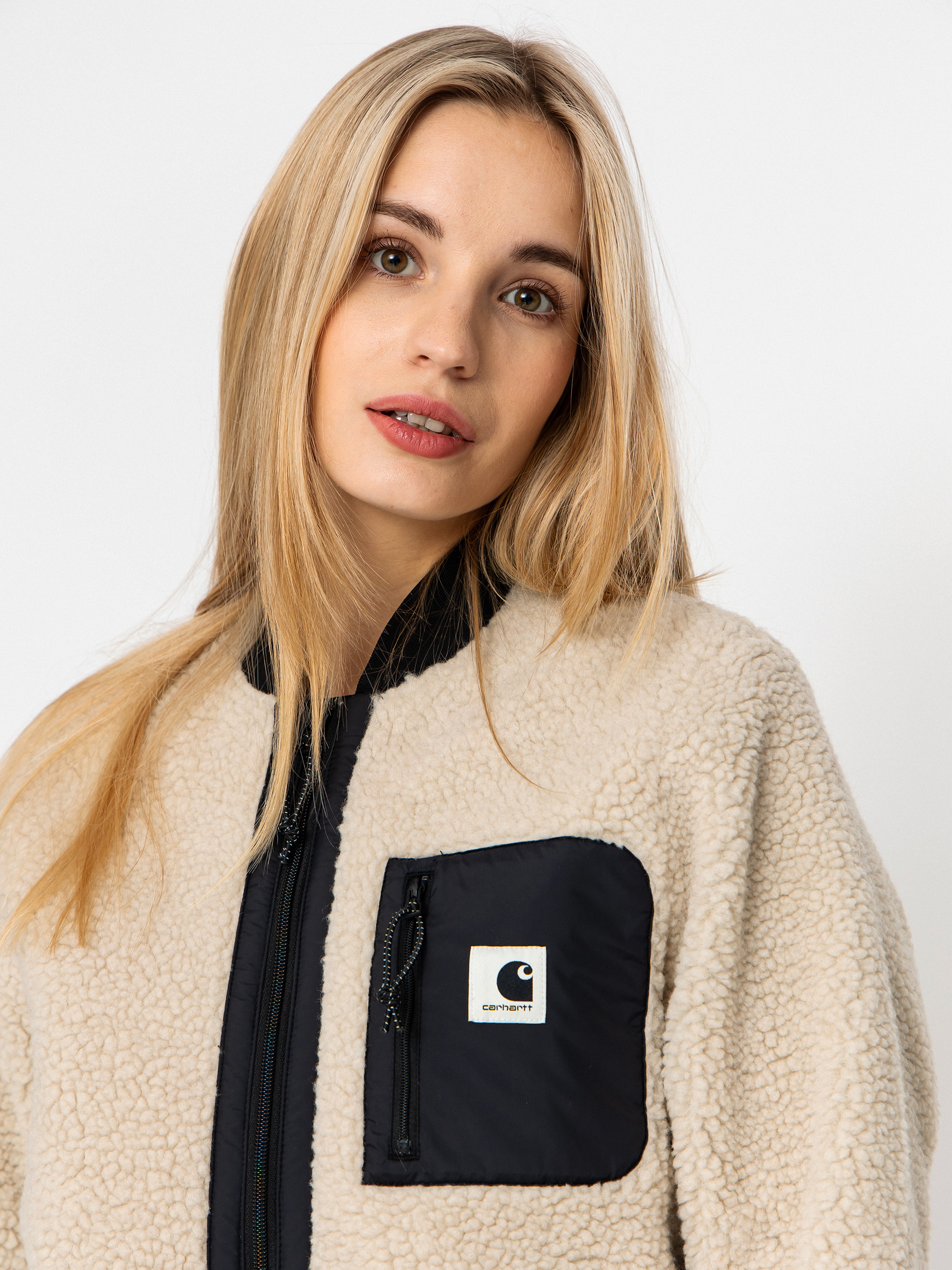 Geacă Carhartt WIP Janet Wmn (fleur de sel/black)