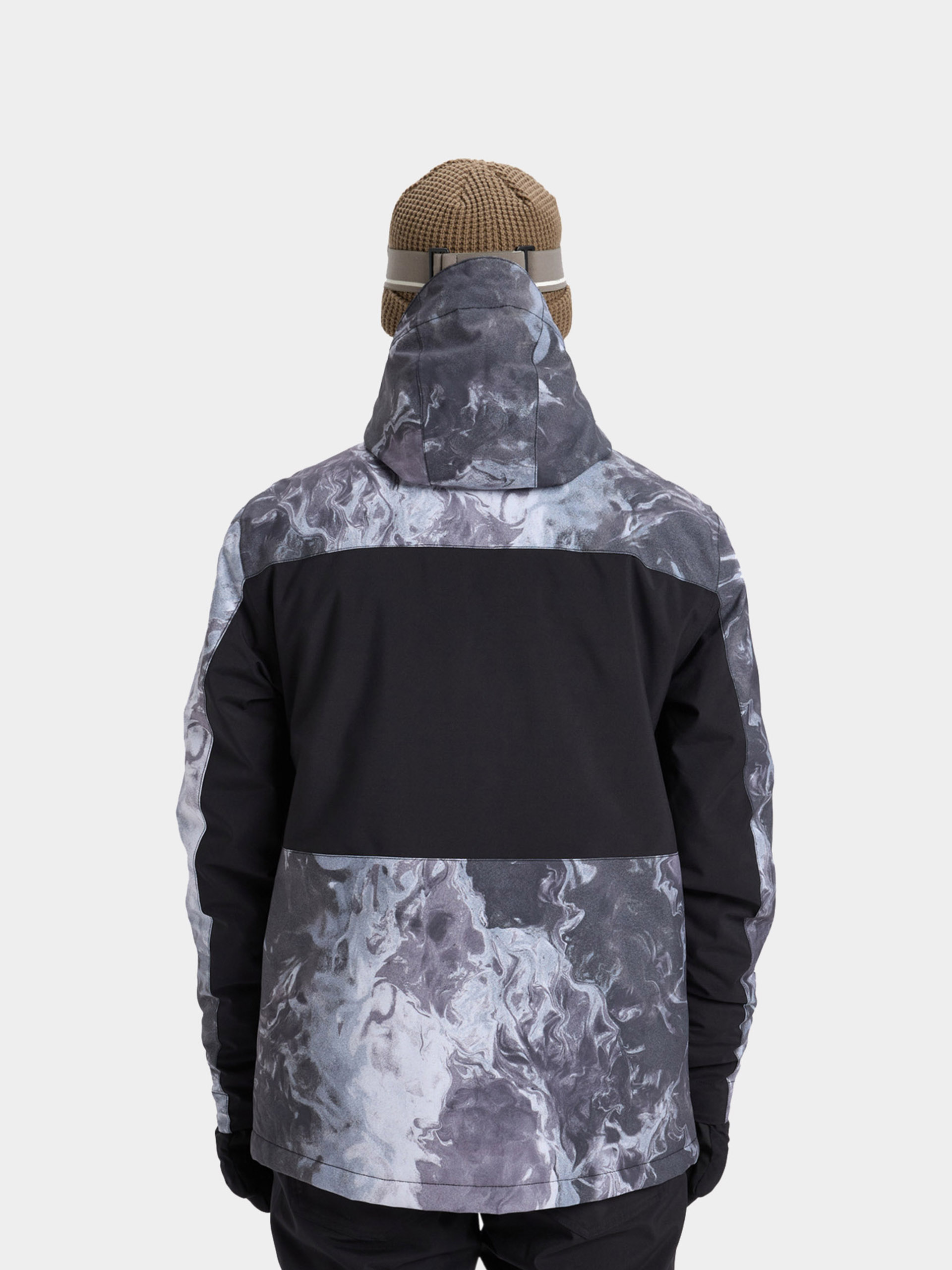 Pentru bărbați Geacă de snowboard Quiksilver Sycamore Printed (true black)