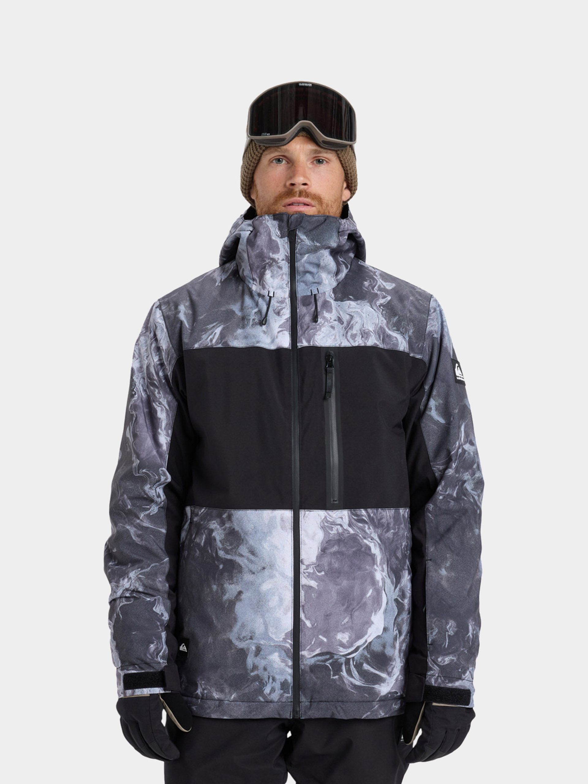 Geacă de snowboard Quiksilver Sycamore Printed (true black)