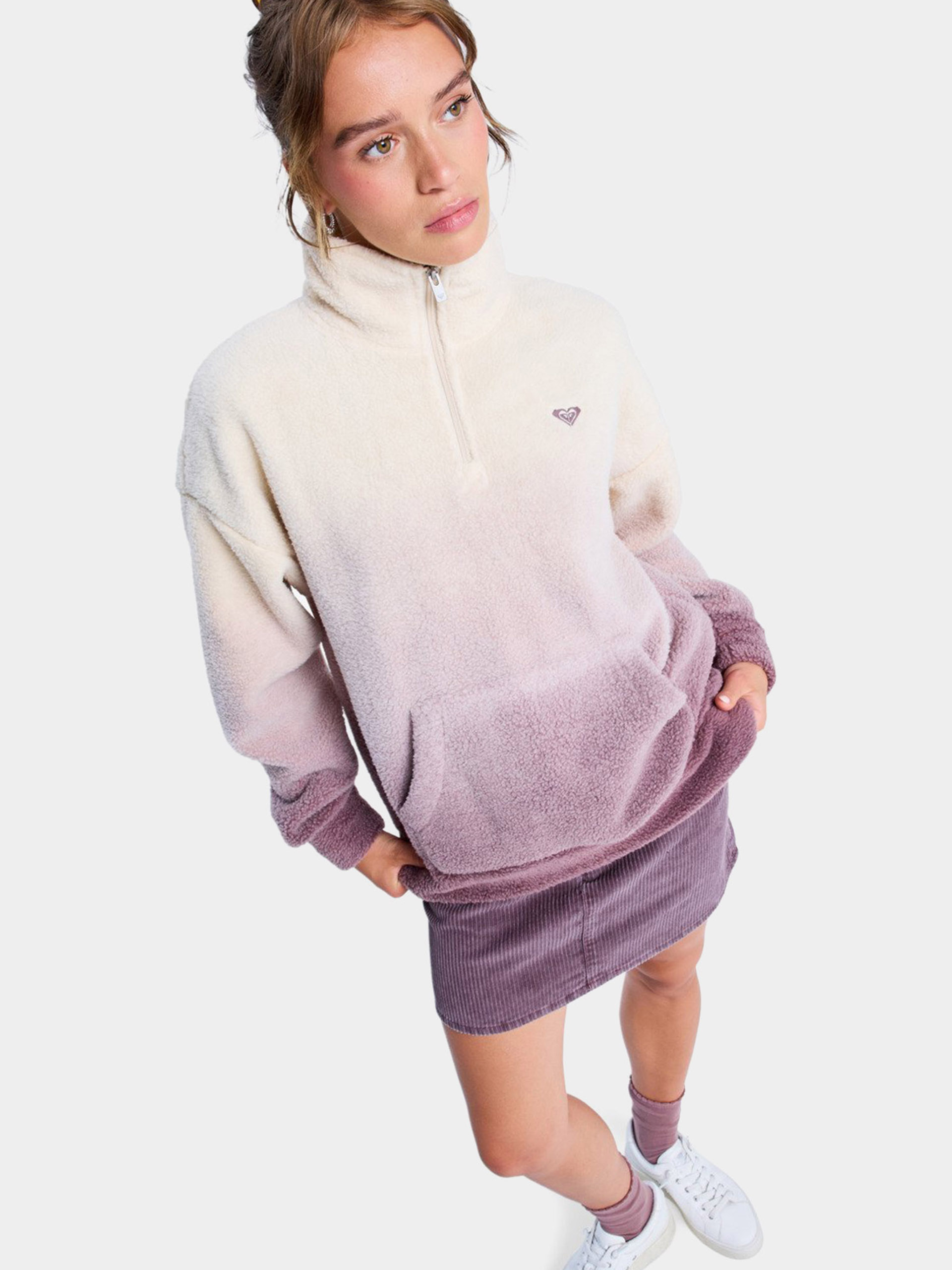 Pentru femei Hanorac din fleece Roxy Live Out Loud Gradient (huckleberry)