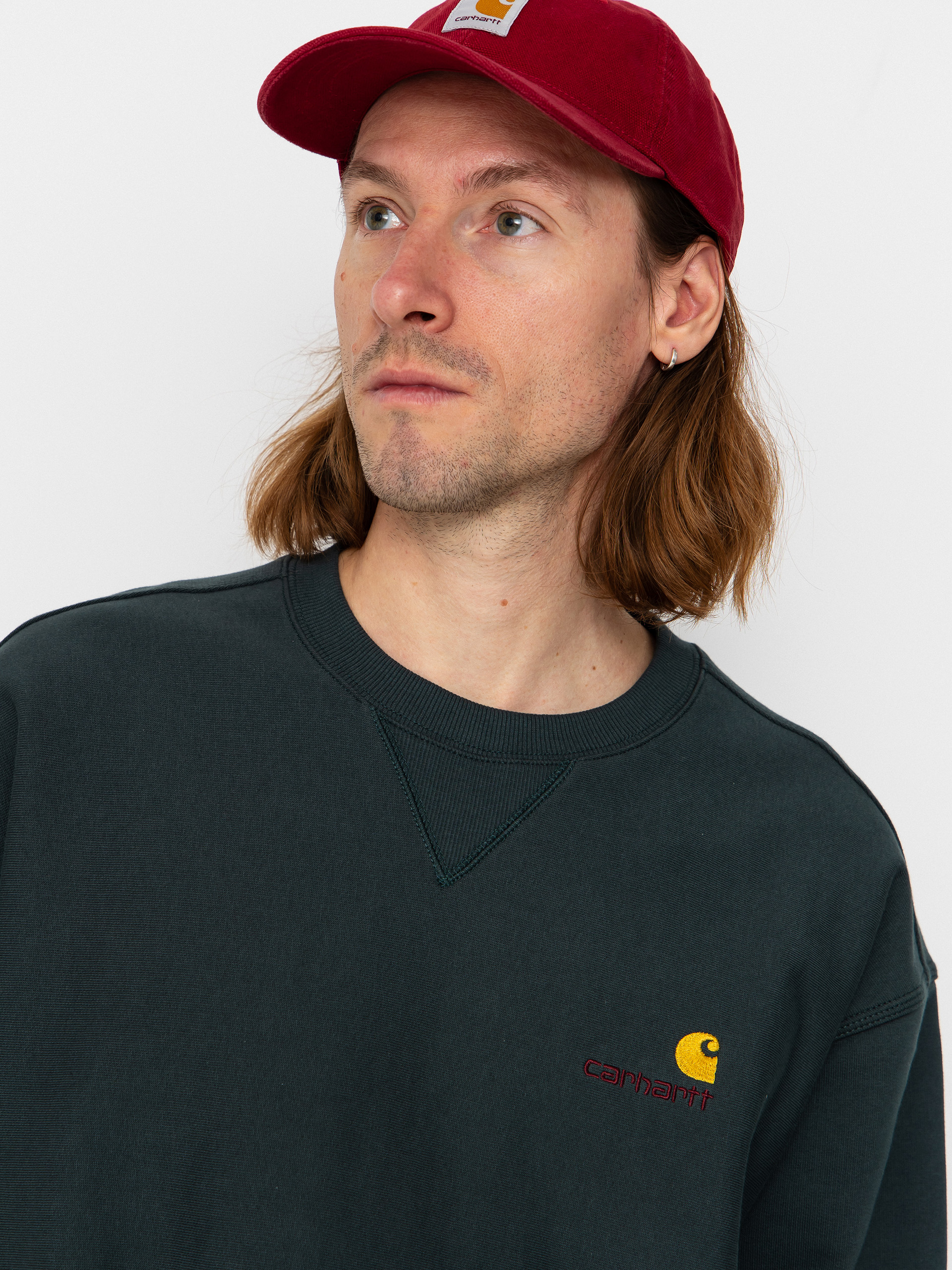 Hanorac Carhartt WIP American Script (kale green)