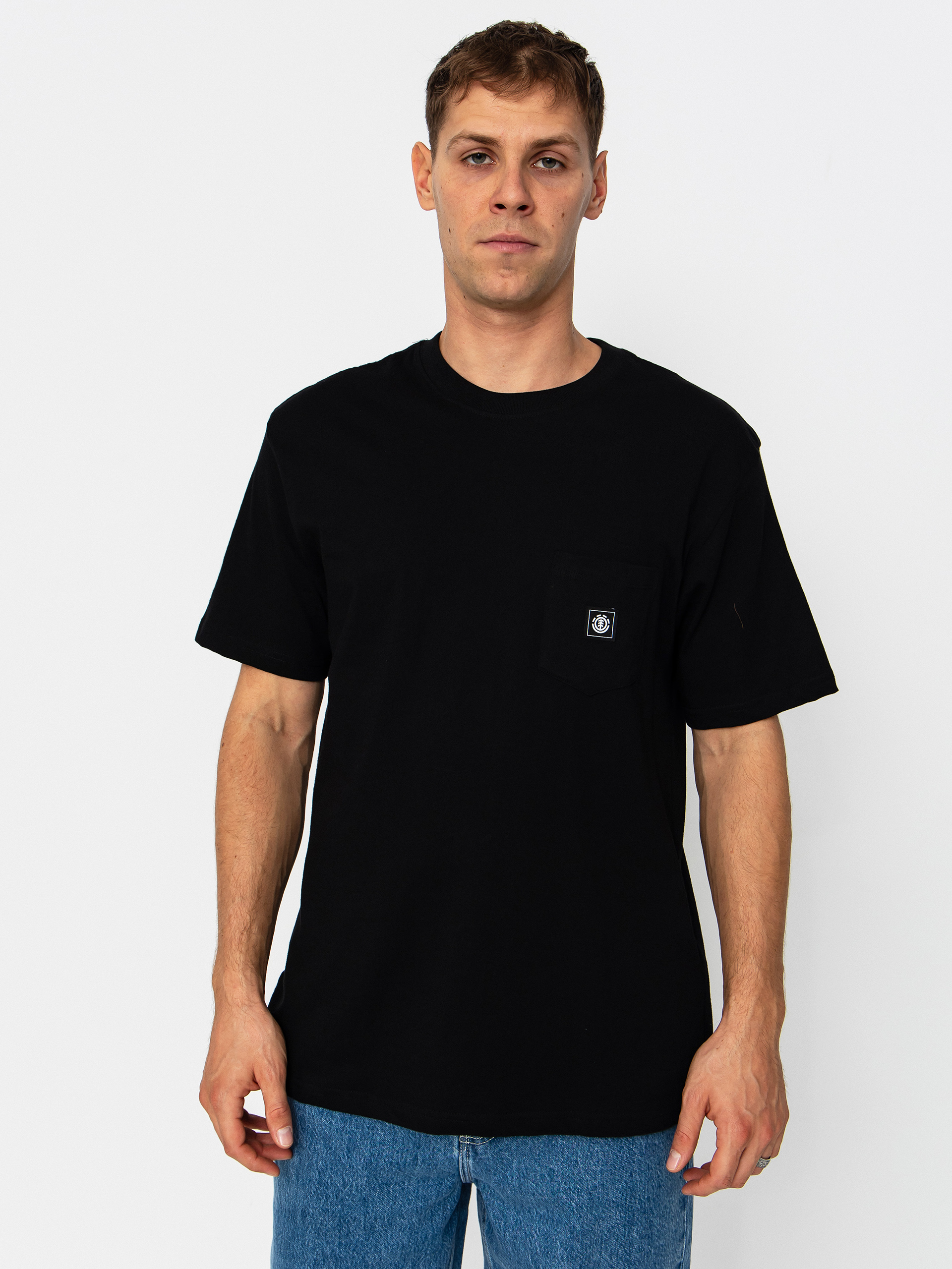 Tricou Element Icon Label Pocket (flint black)