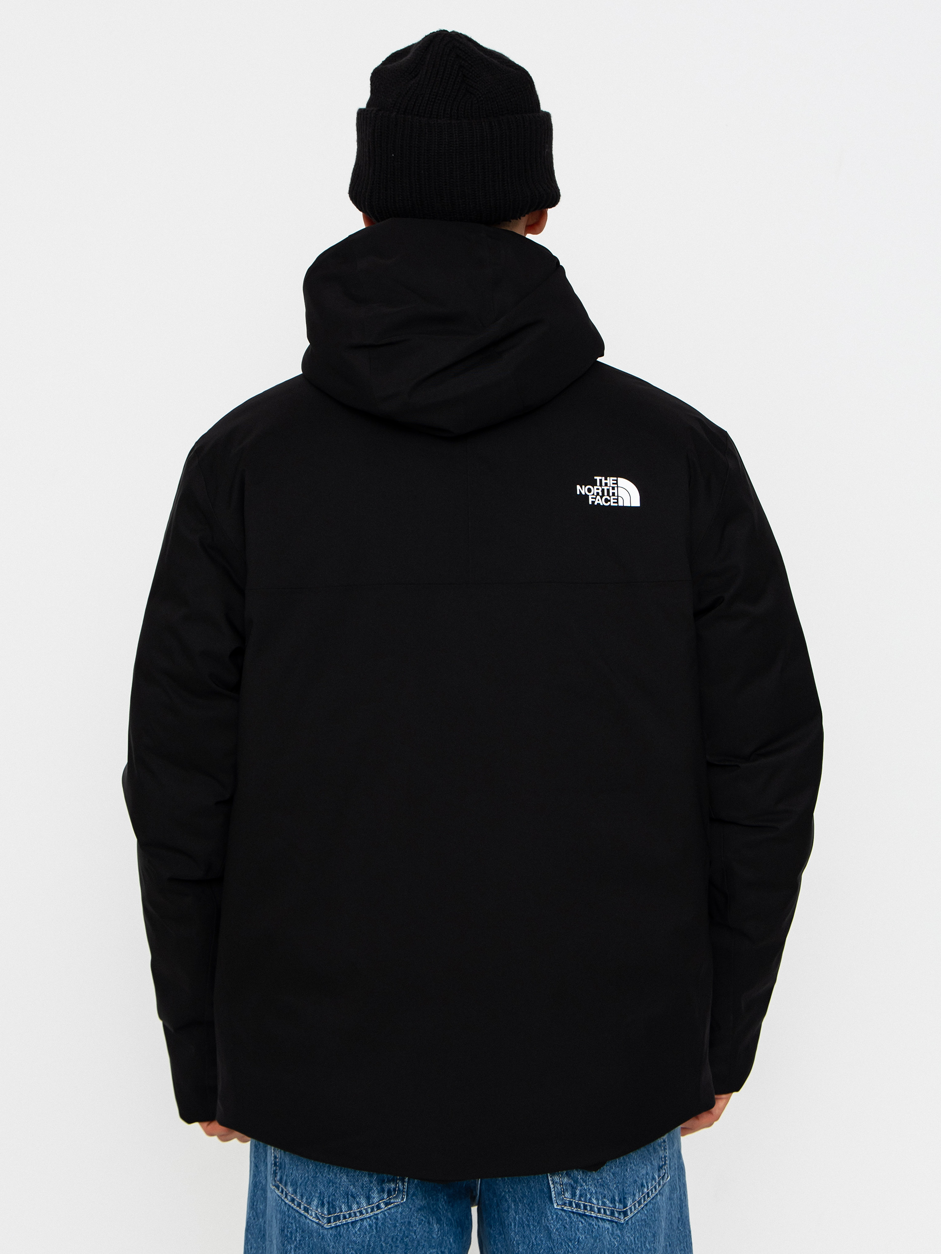 Geacă The North Face Range Down Hooded - negru (tnf black/tnf black)