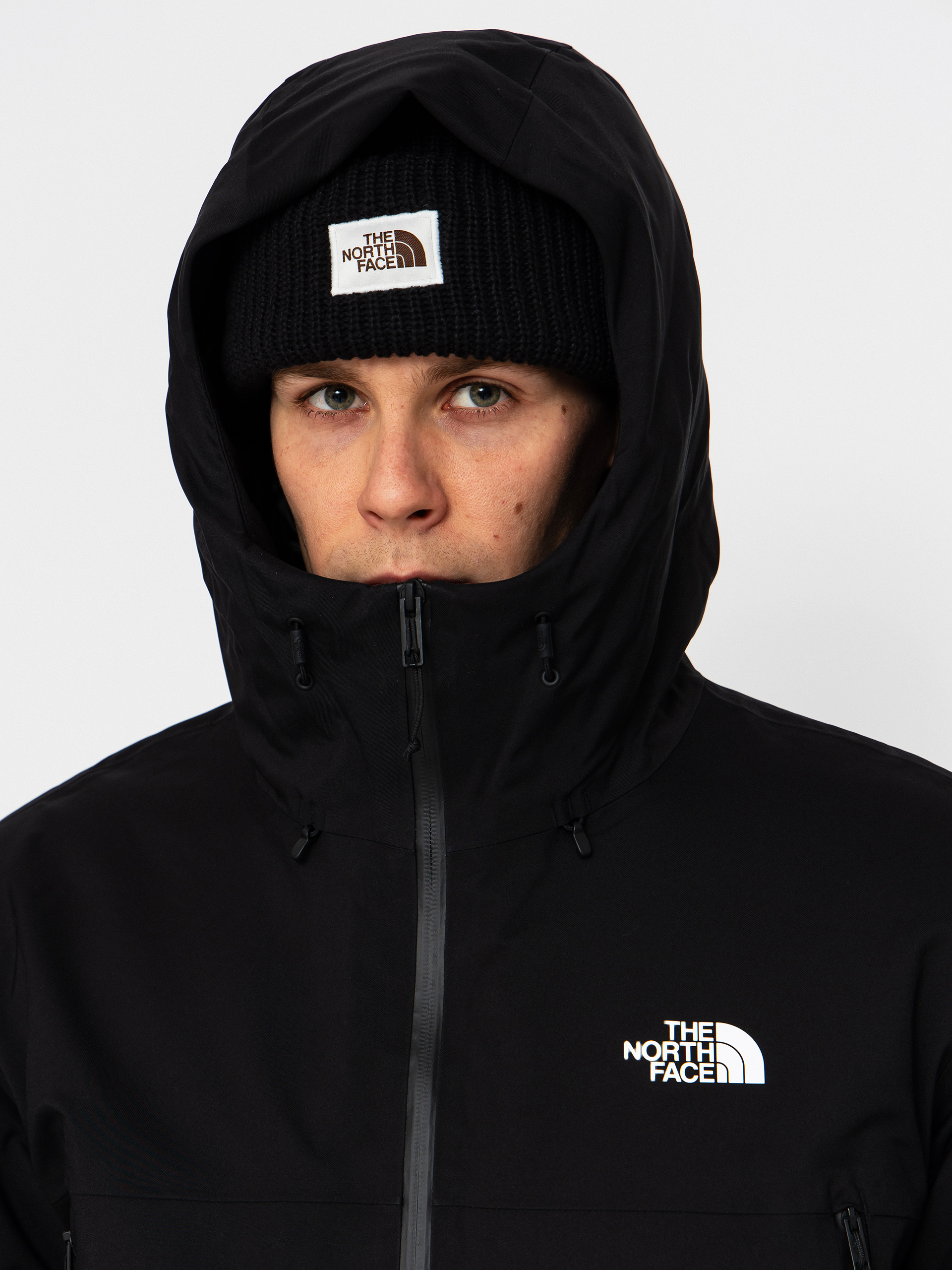 Geacă The North Face Range Down Hooded - negru (tnf black/tnf black)
