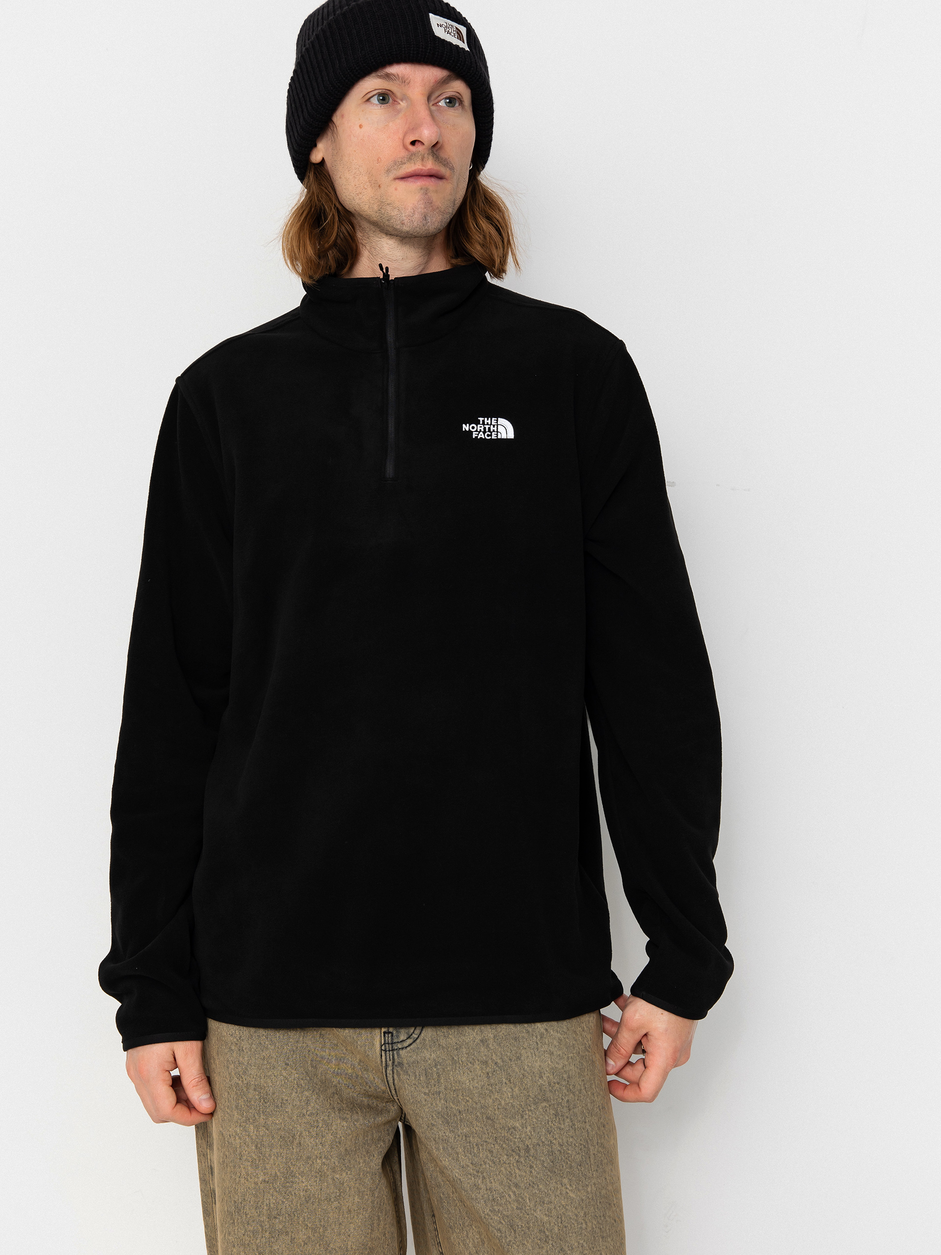 Hanorac din fleece The North Face Glacier FLC 1/4 Zip (tnf black)