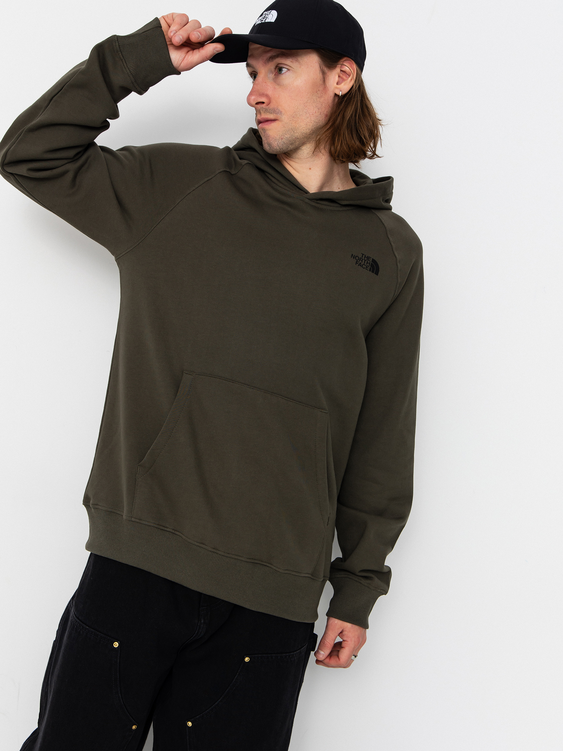 Hanorac cu glugă The North Face Box Nse Edge Of Light Infill Raglan HD (new taupe green/tnf bla)