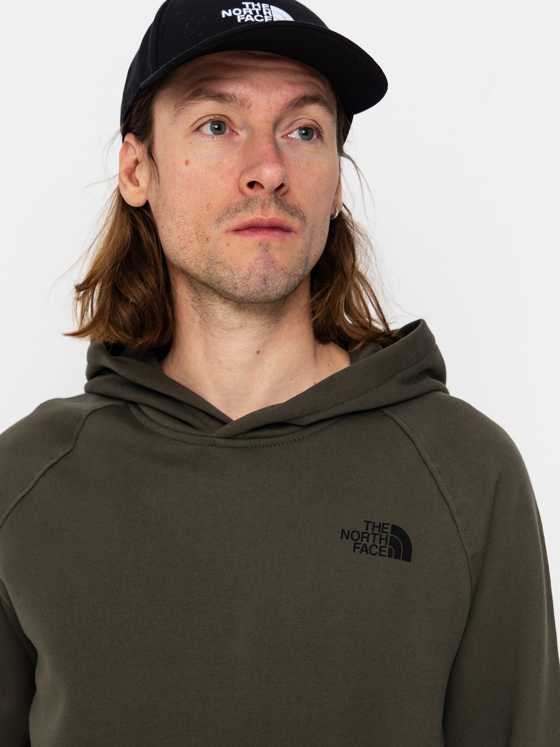 Hanorac cu glugă The North Face Box Nse Edge Of Light Infill Raglan HD (new taupe green/tnf bla)