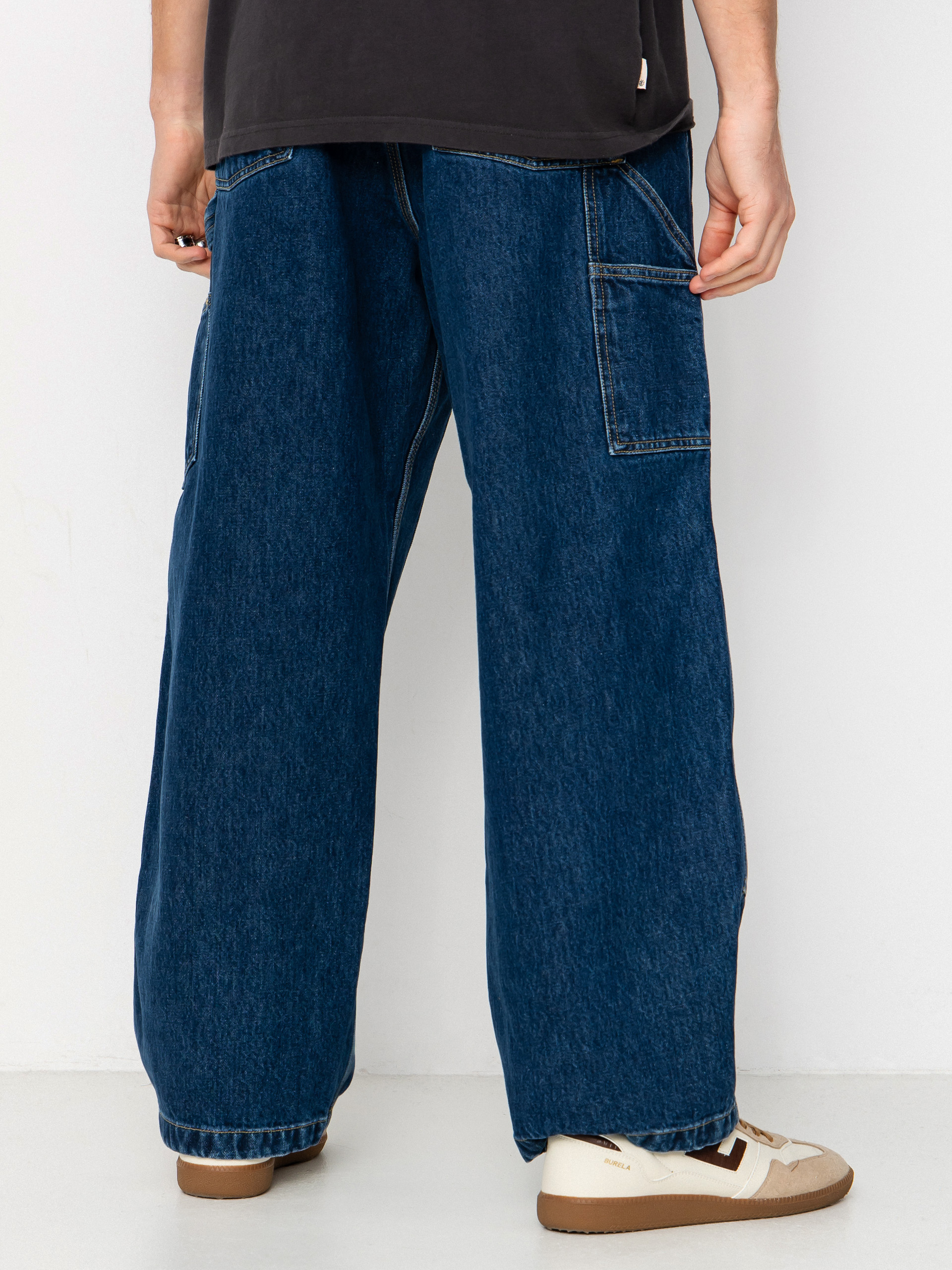 Pantaloni Carhartt WIP Nash Double Knee (blue/stone washed)