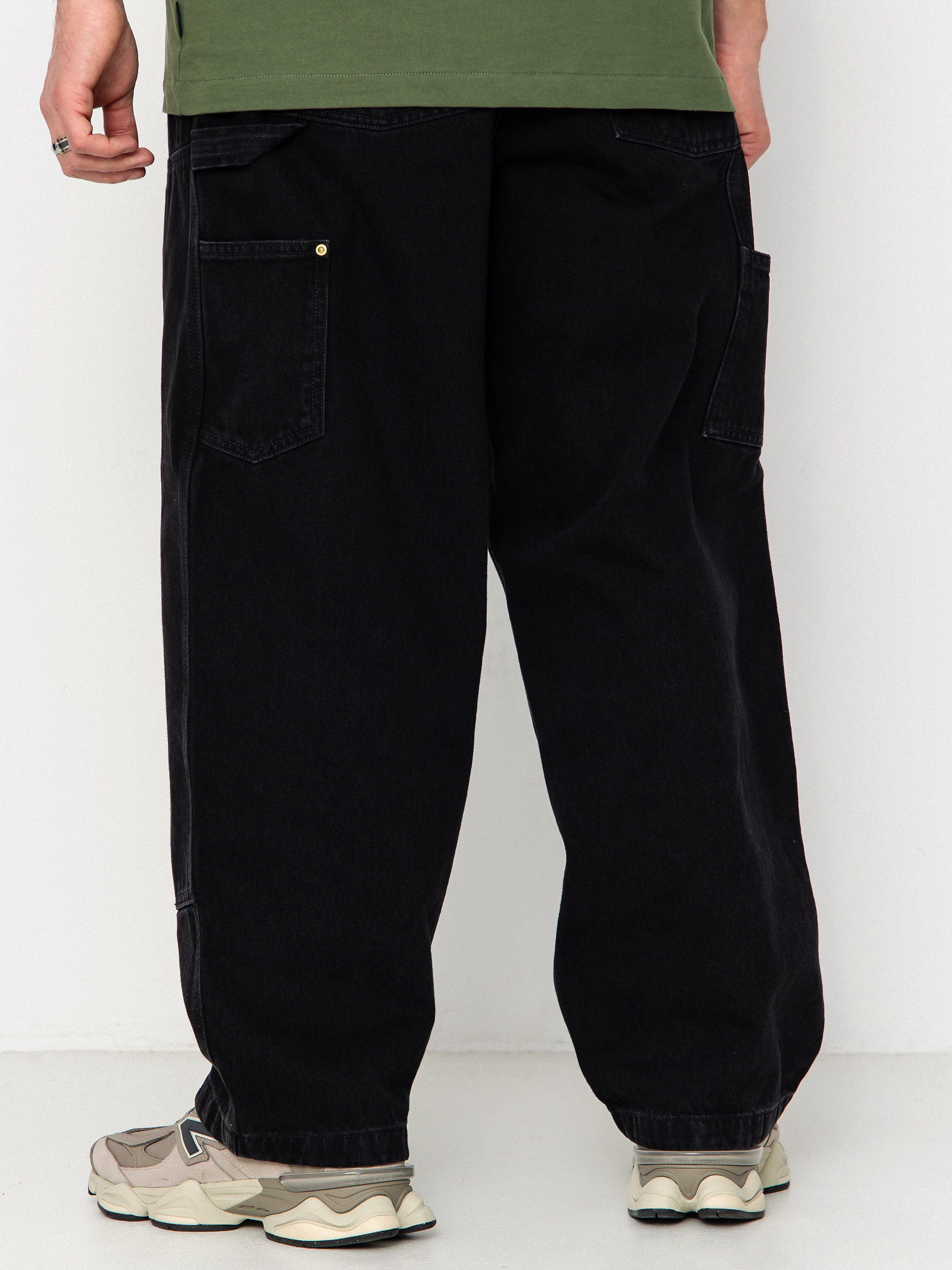 Pantaloni Carhartt WIP Nash Double Knee (black/stone washed)