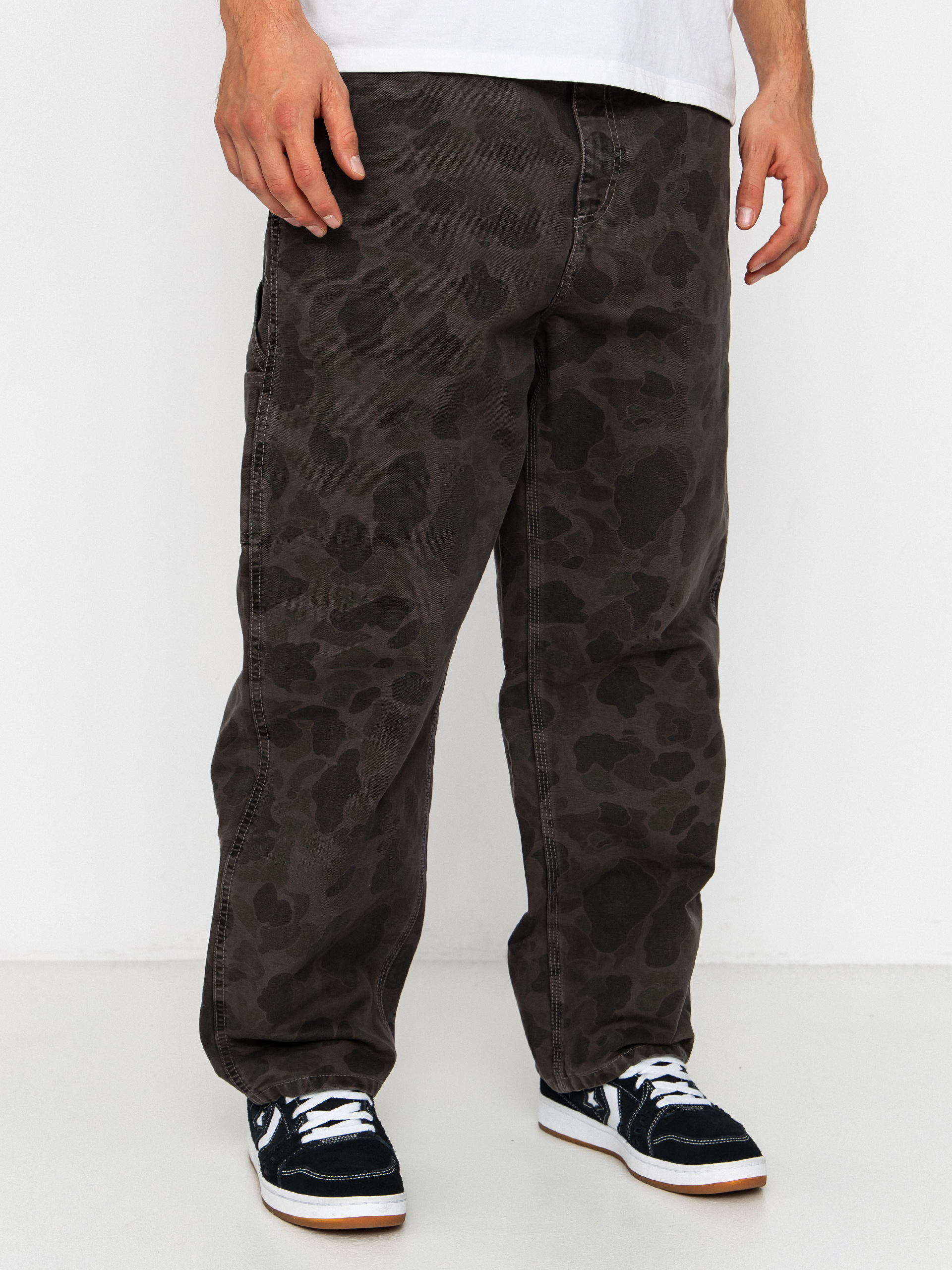 Pantaloni Carhartt WIP Duck Single Knee (camo duck/green/porphyry/garment dyed)