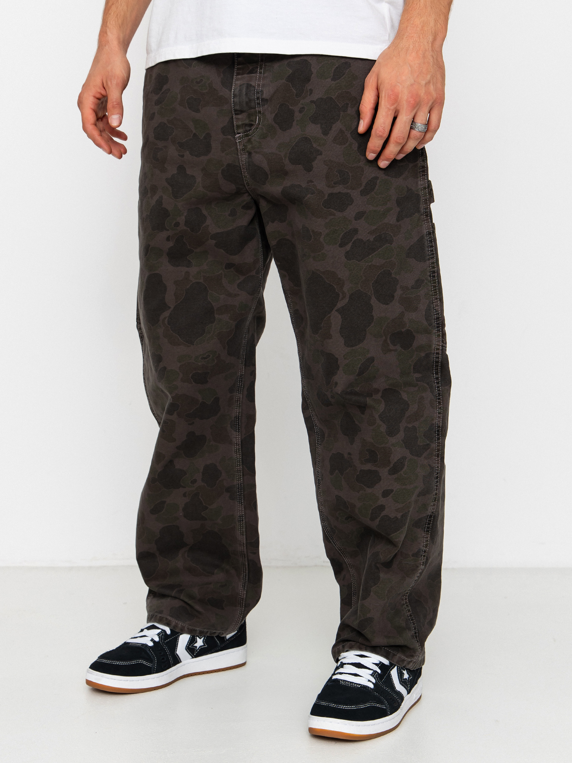 Pantaloni Carhartt WIP Duck Single Knee (camo duck/green/porphyry/garment dyed)