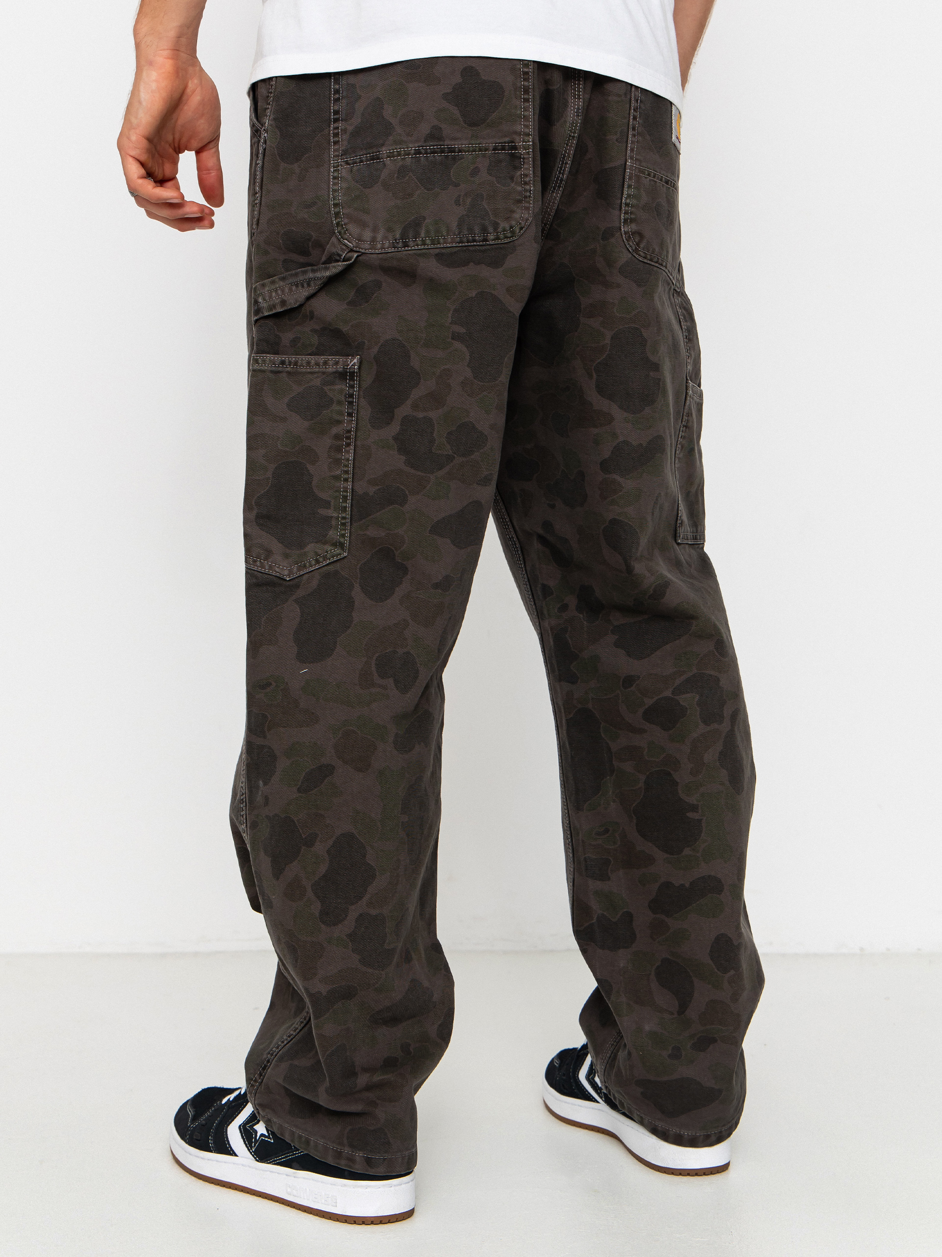 Pantaloni Carhartt WIP Duck Single Knee (camo duck/green/porphyry/garment dyed)