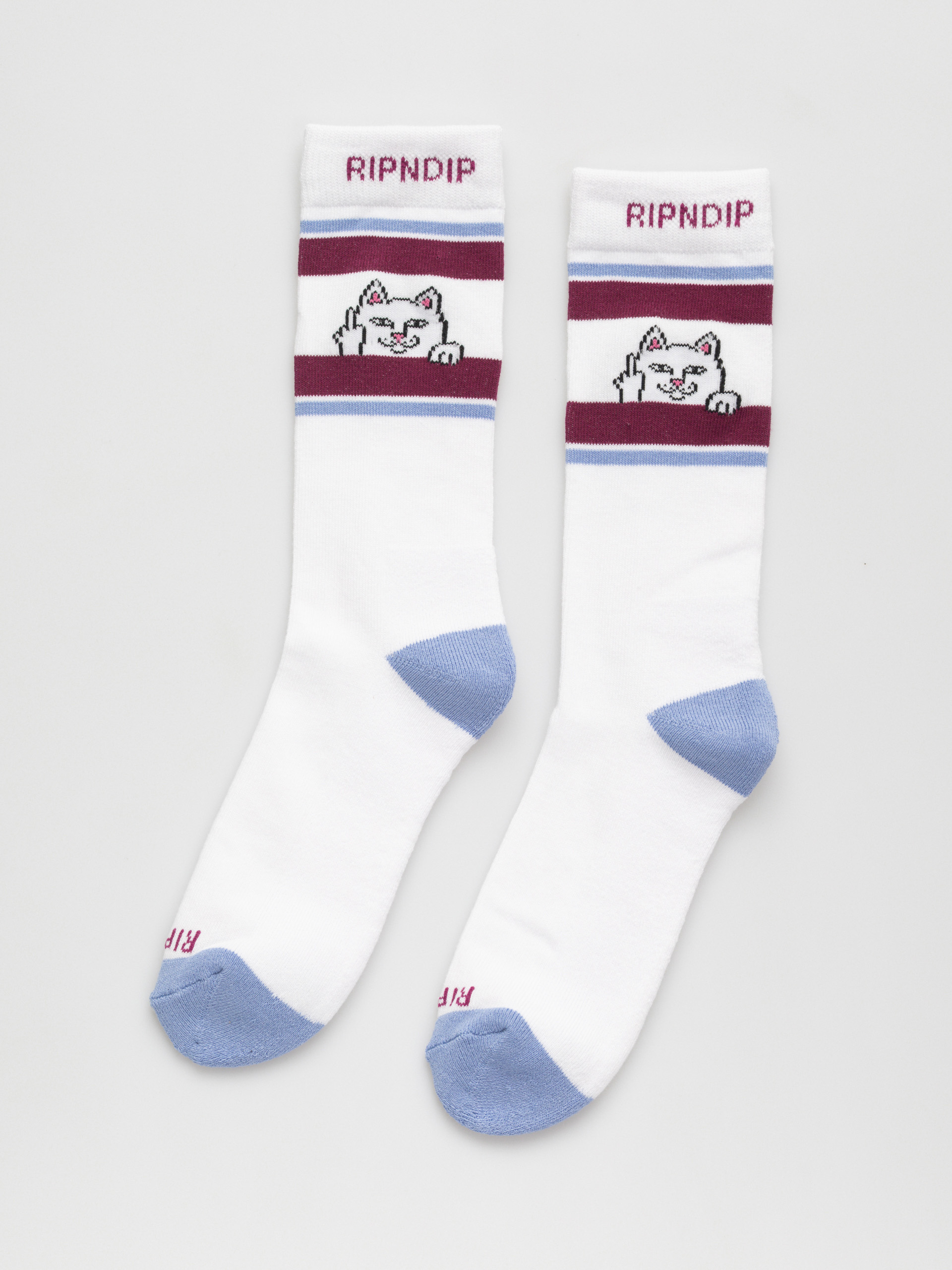 Șosete RipNDip Peeking Nermal (plum/blue)