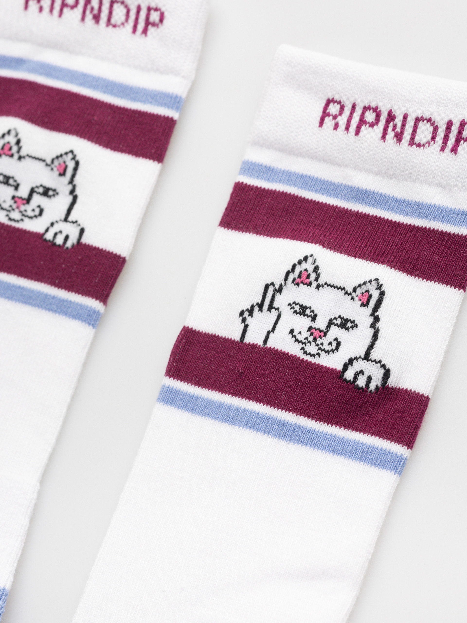 Șosete RipNDip Peeking Nermal (plum/blue)
