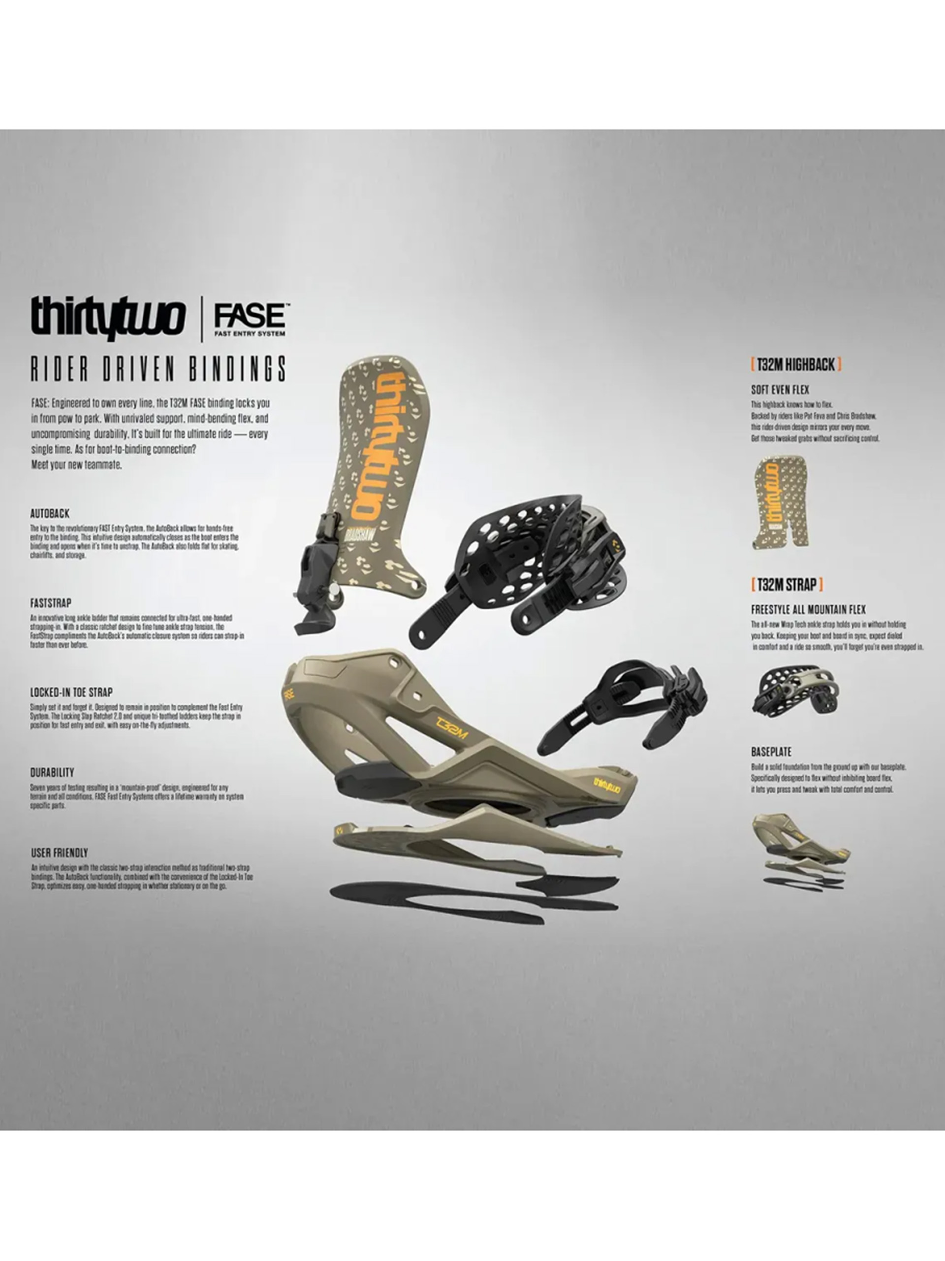 Pentru bărbați Legături pentru snowboard ThirtyTwo T32M Fase (white)