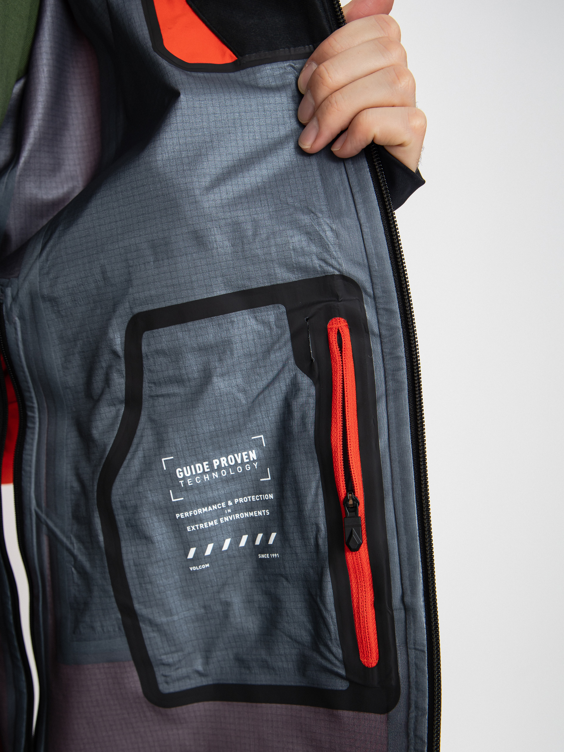 Pentru bărbați Geacă de snowboard Volcom Anyox Guide Gore Pro Shell (orange shock)