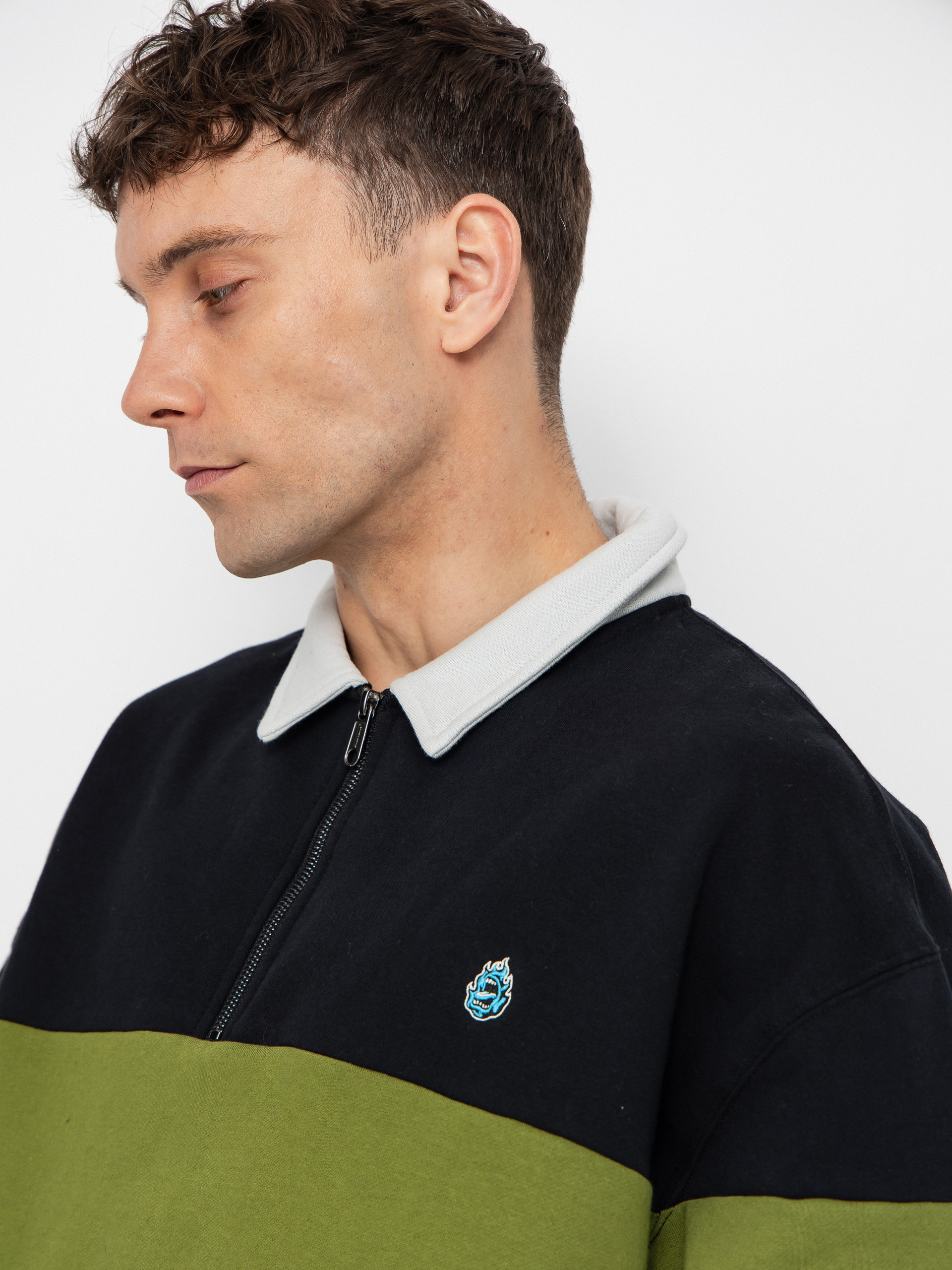 Hanorac Santa Cruz Screaming Mini Flame 1/4 Zip (black)