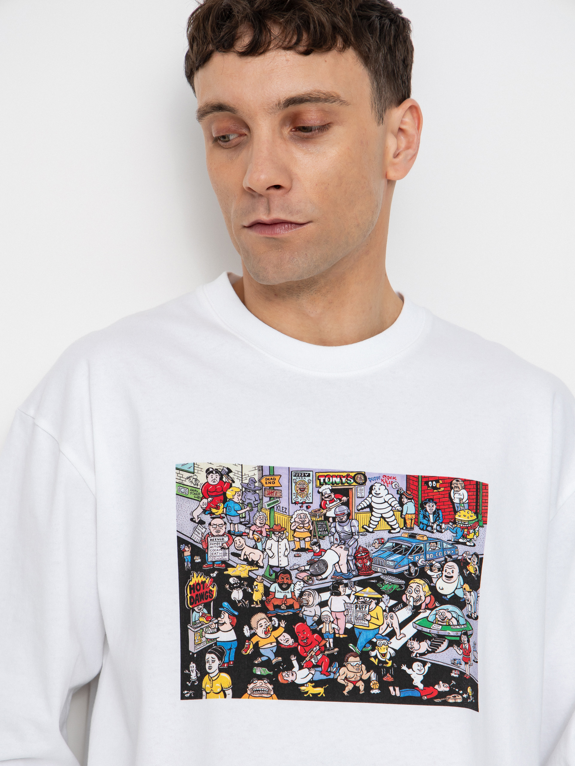 Hanorac cu glugă Polar Skate Dave Cut Outs HD (heather grey)