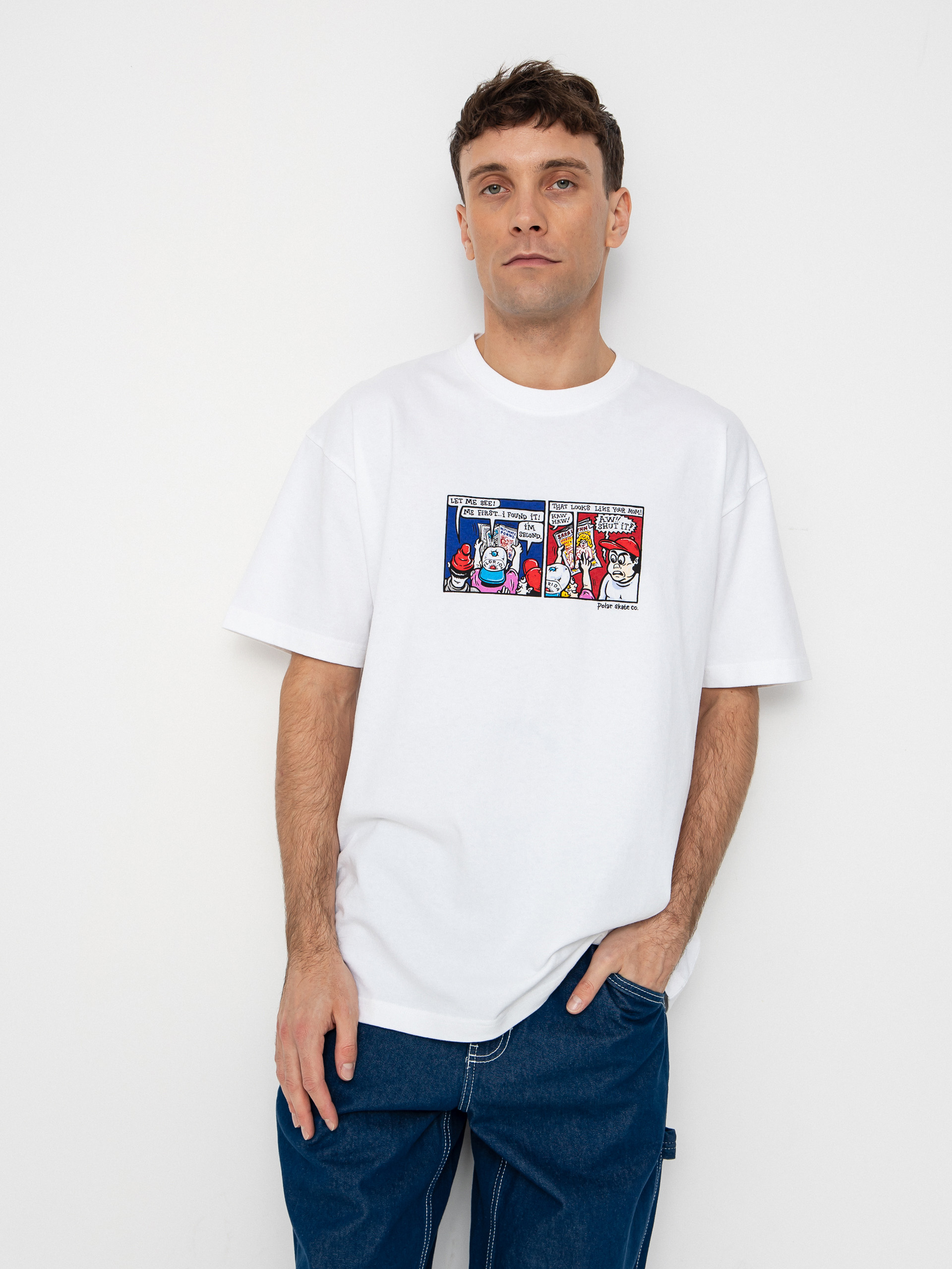 Tricou Polar Skate Shut It! (white)