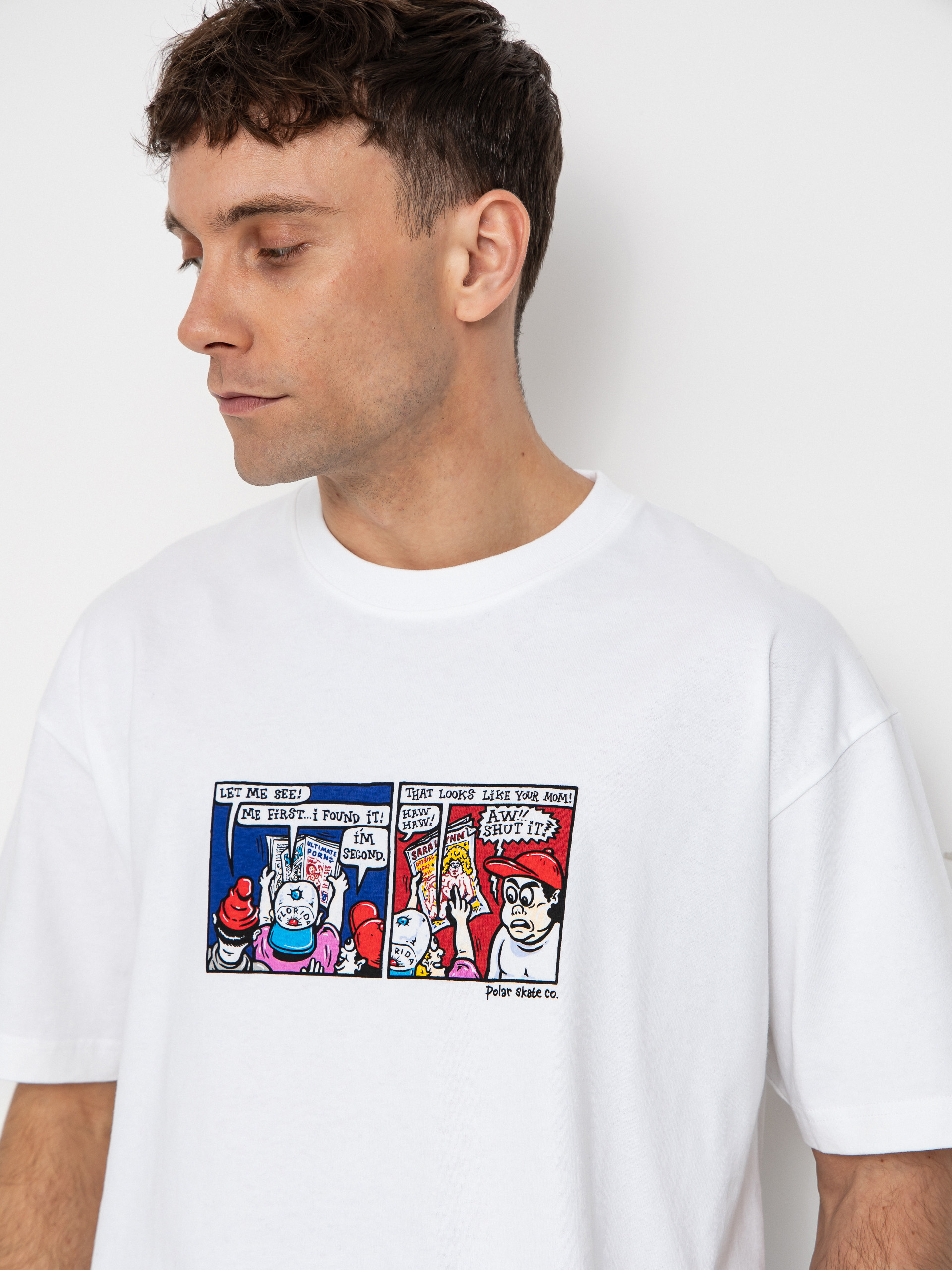 Tricou Polar Skate Shut It! (white)