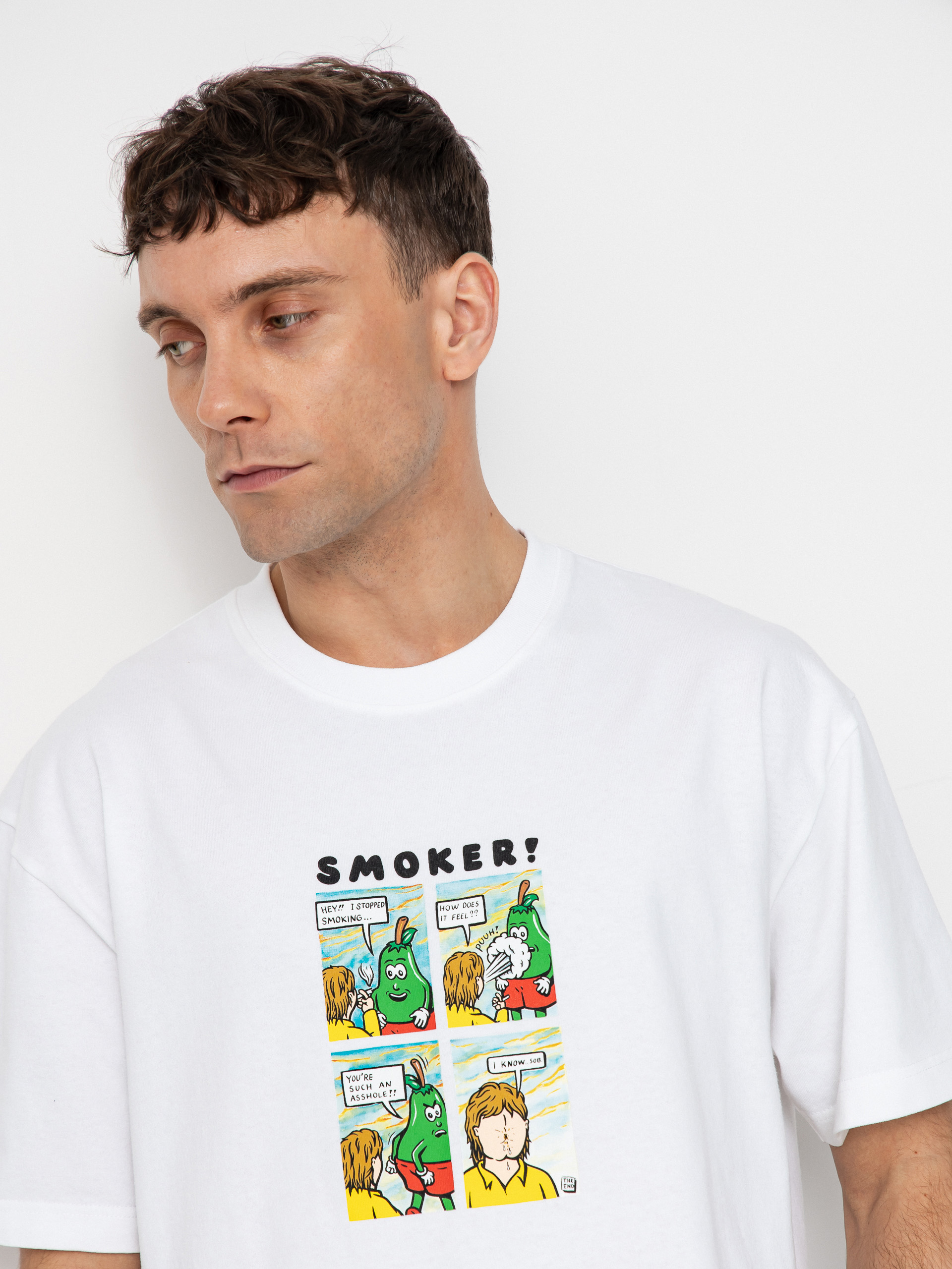 Tricou Polar Skate Smoker! (white)