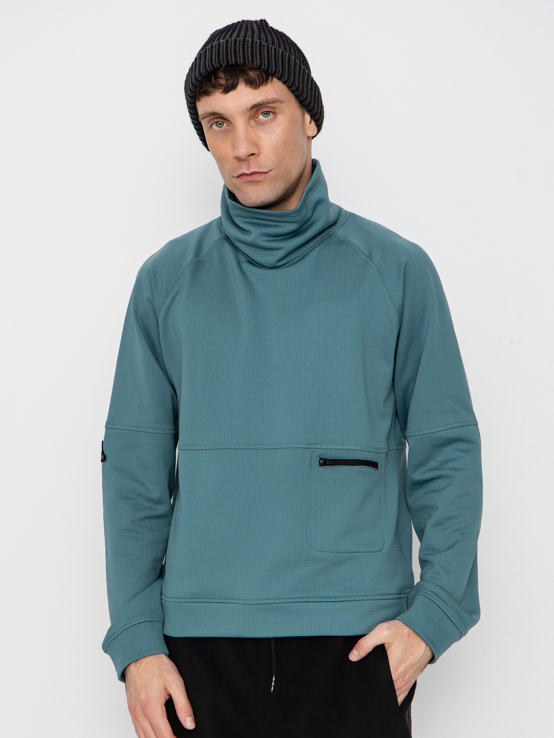 Hanorac Jones Snowboards Flagship Rec Grid 1/2 Zip (atlantic blue)