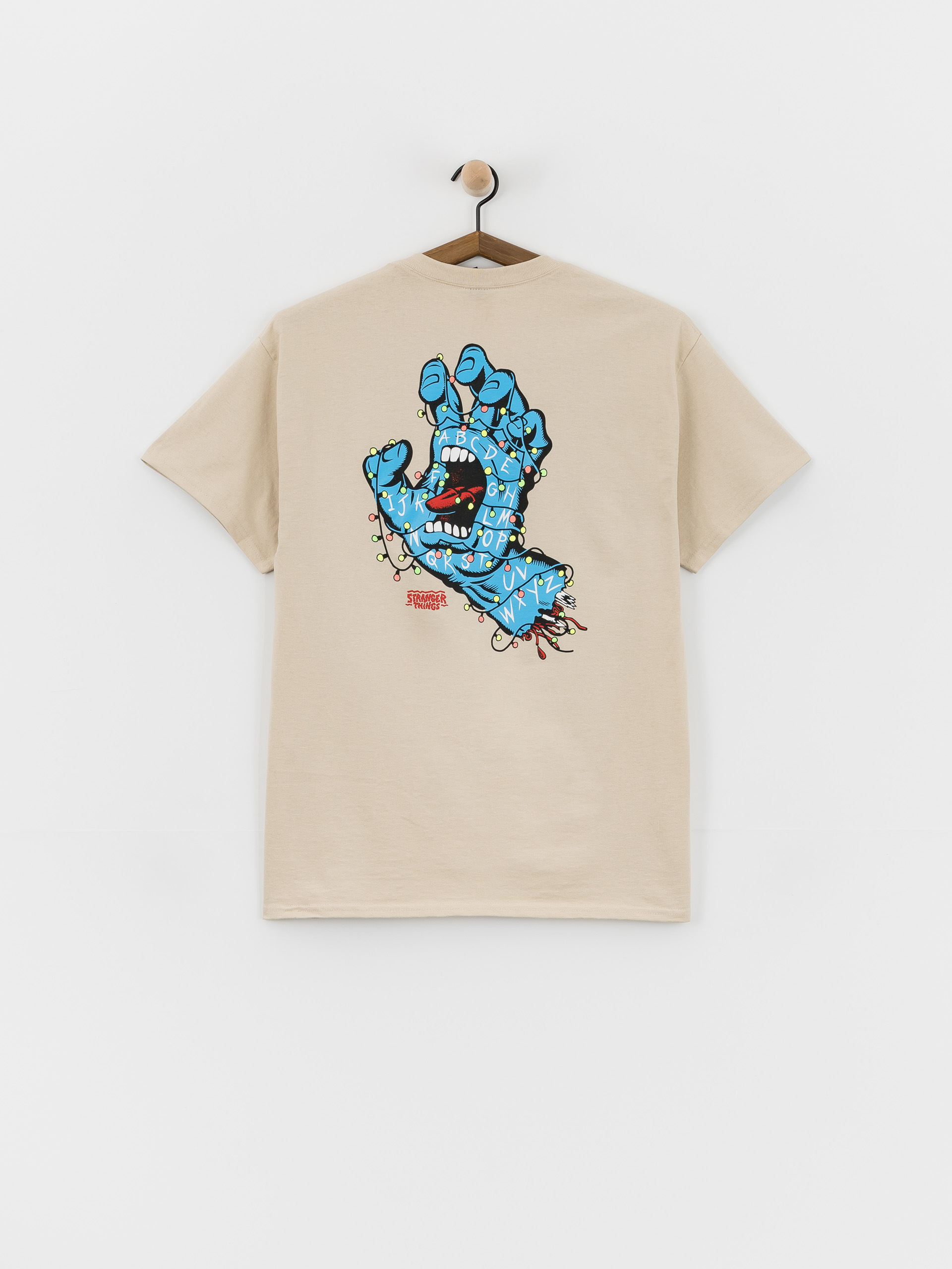 Tricou Santa Cruz X Stranger Things Screaming Lights (sand)