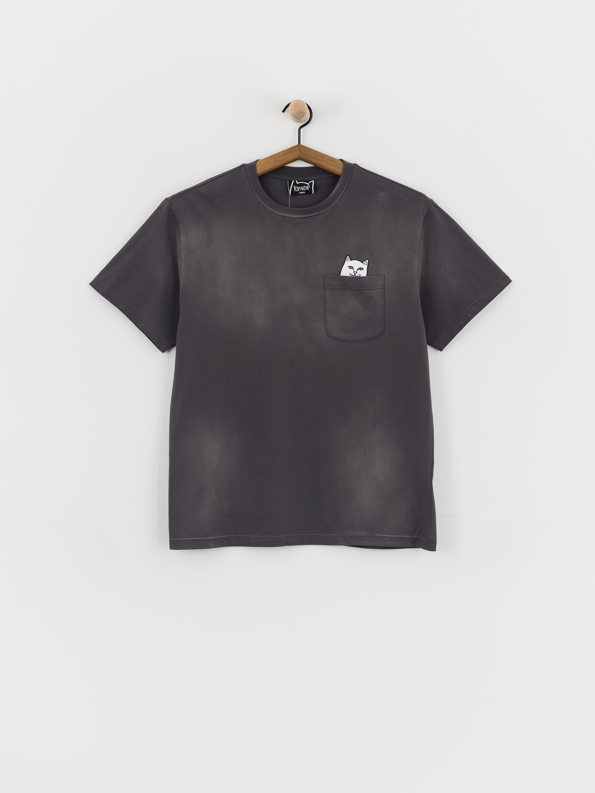 Tricou RipNDip Lord Nermal Pocket (charcoal vintage wash)