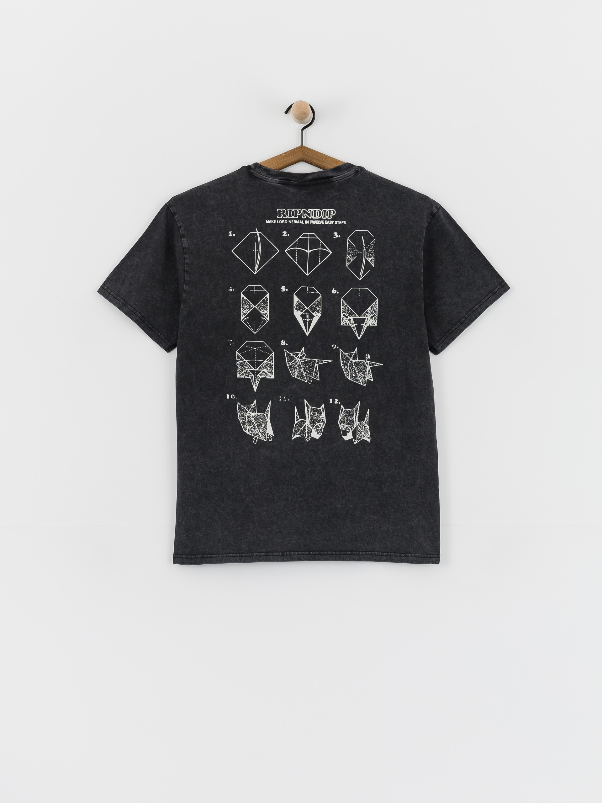 Tricou RipNDip Origami (black vintage wash)