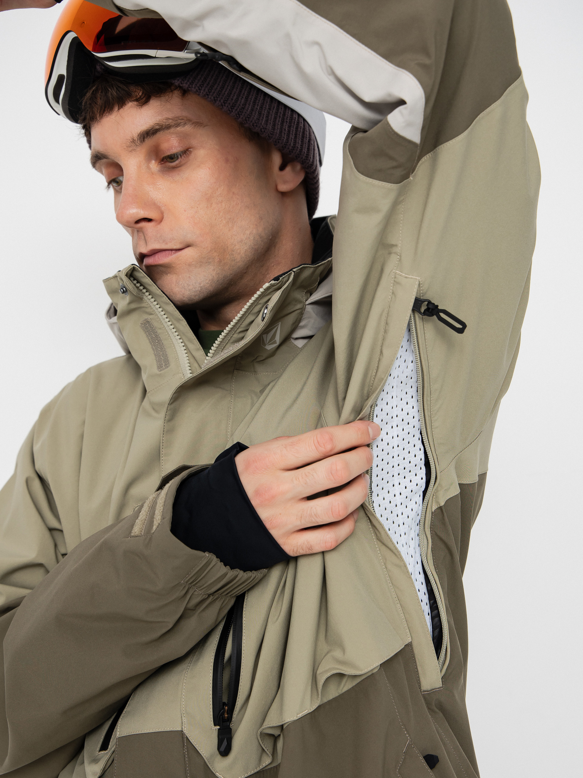 Pentru bărbați Geacă de snowboard Volcom Rnge Stretch 30K (moss green)