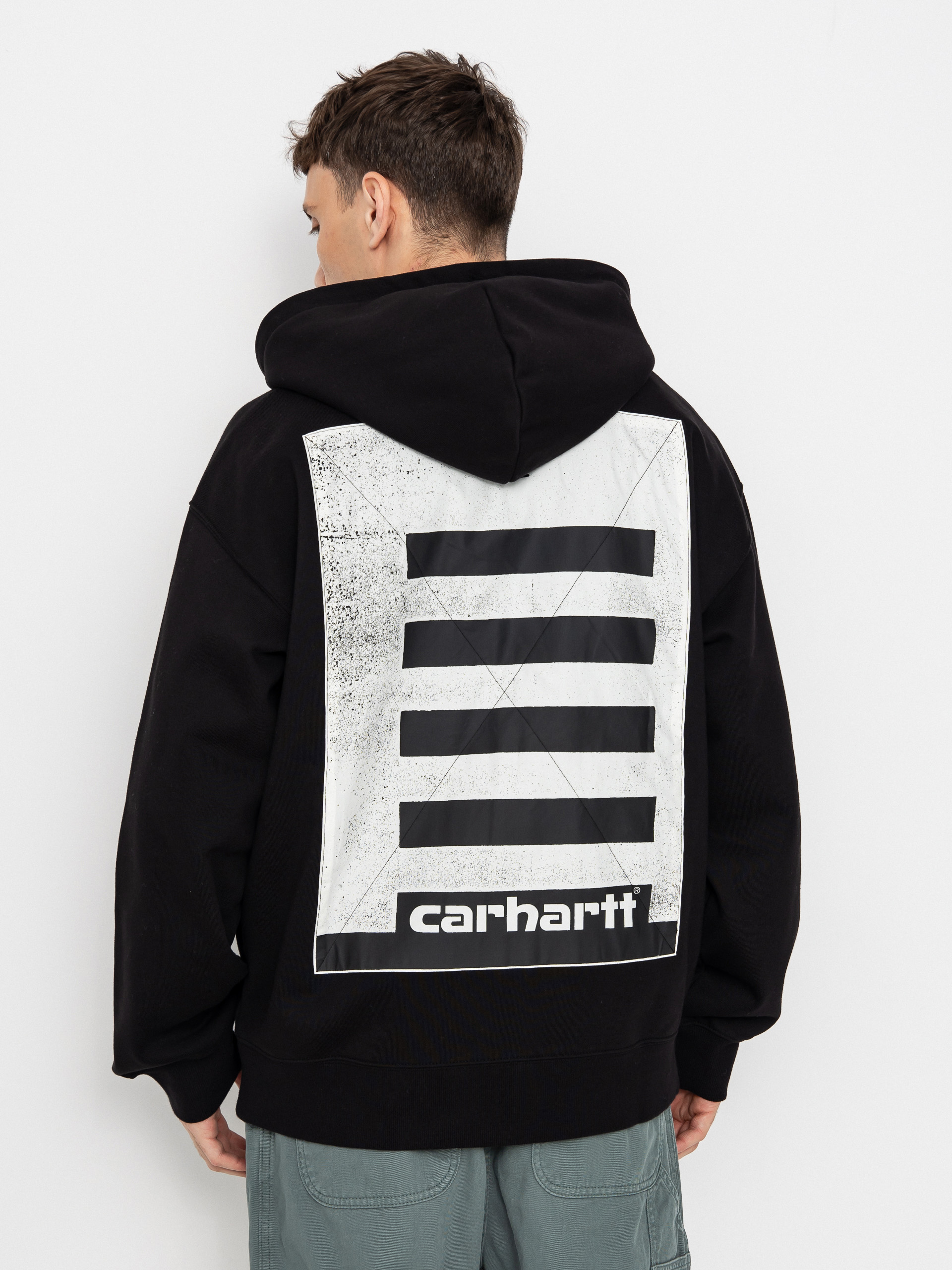 Hanorac cu glugă Carhartt WIP Archive Lines ZHD (black)