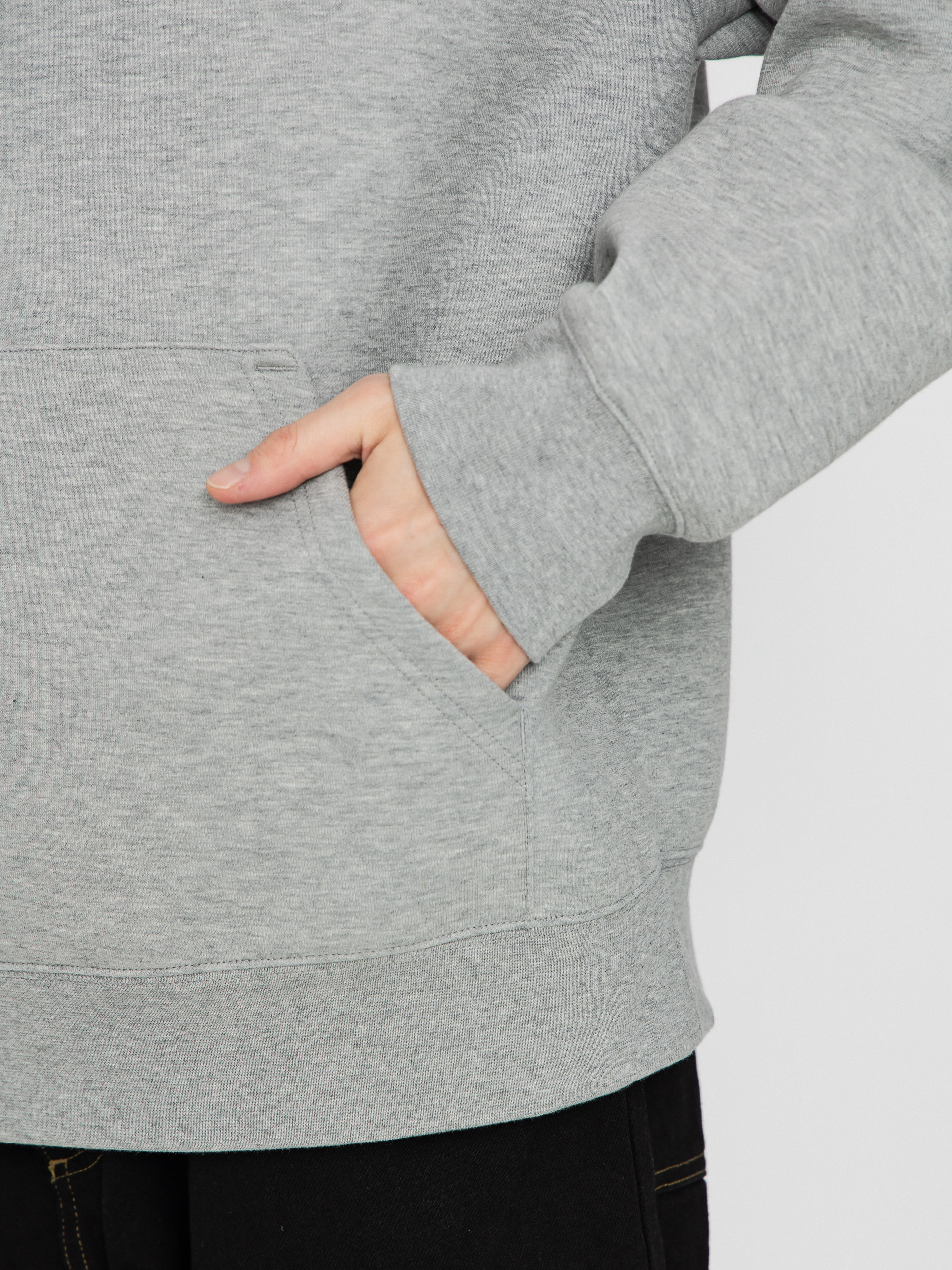 Hanorac cu glugă Carhartt WIP Alda HD (grey heather/white)