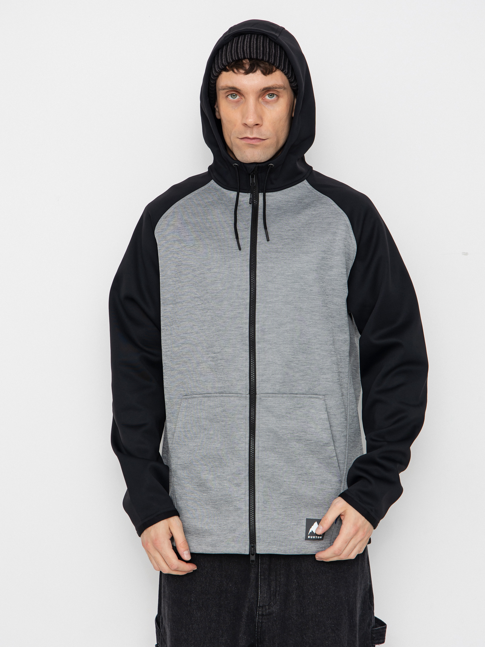 Hanorac termic Burton Crown ZHD (gray heather/true black)