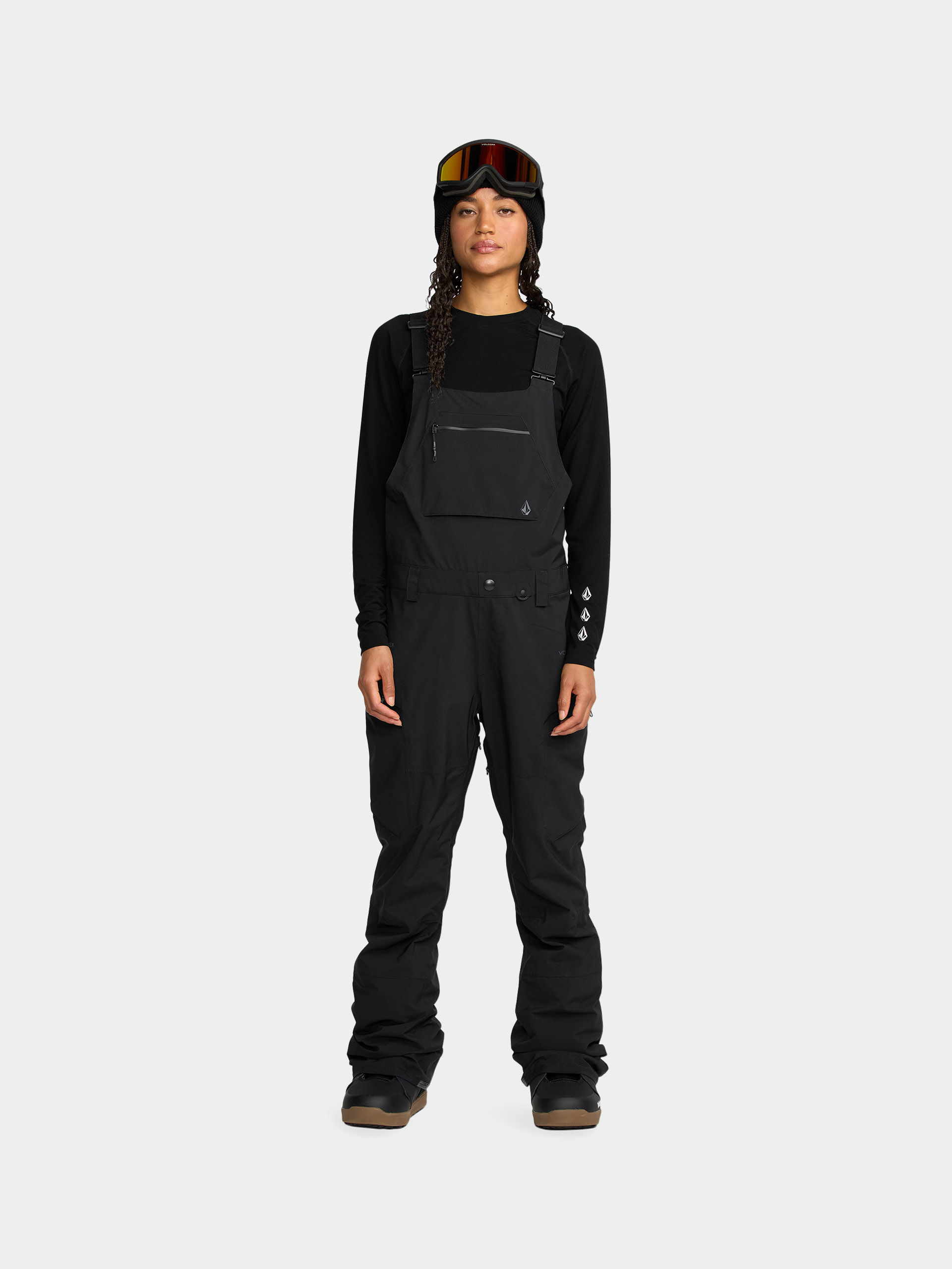 Pantaloni pentru snowboard Volcom Ash Stretch Gore Bib Overall Wmn (black)