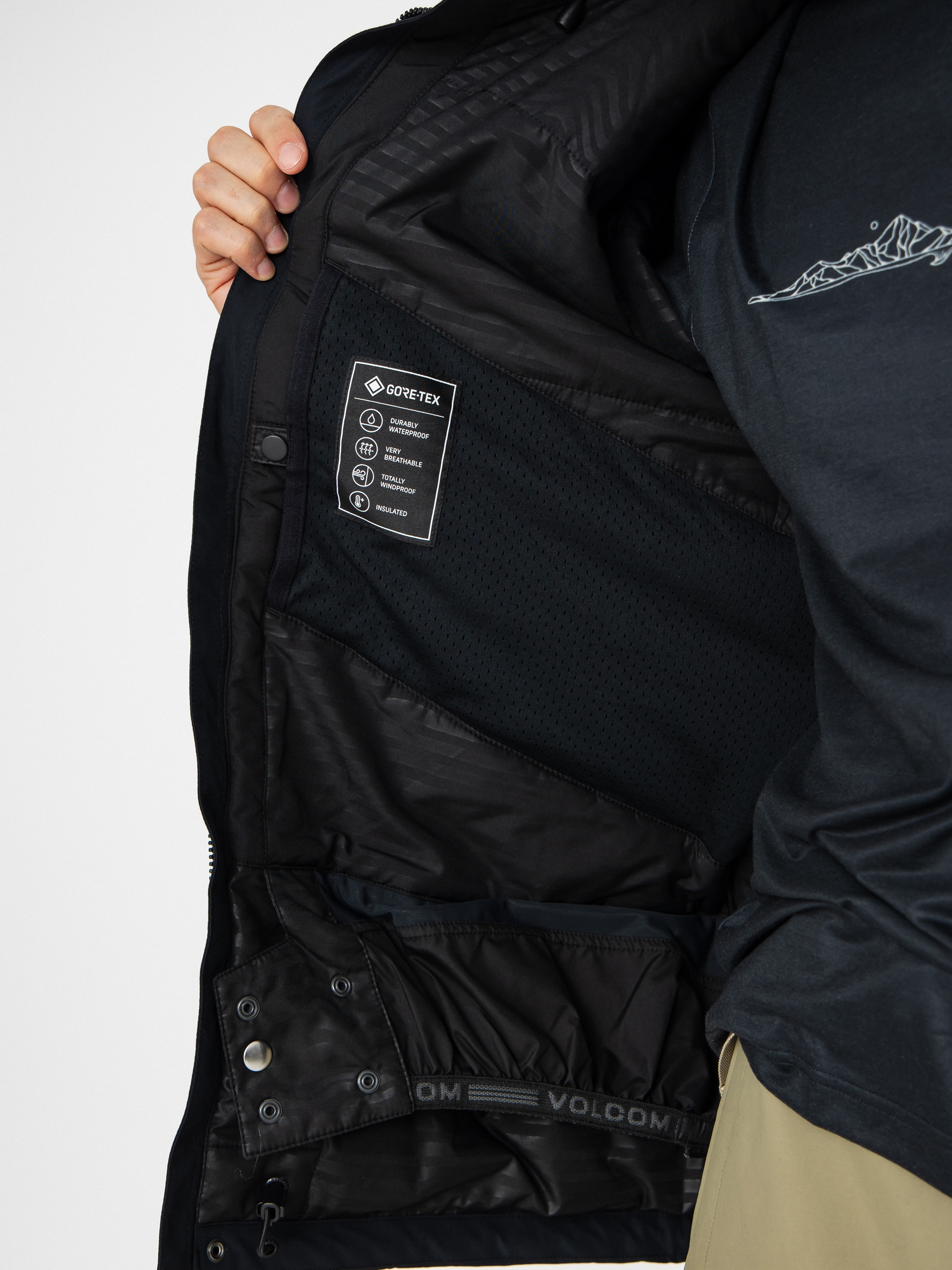 Pentru bărbați Geacă de snowboard Volcom Dua Ins Gore Tex (black)