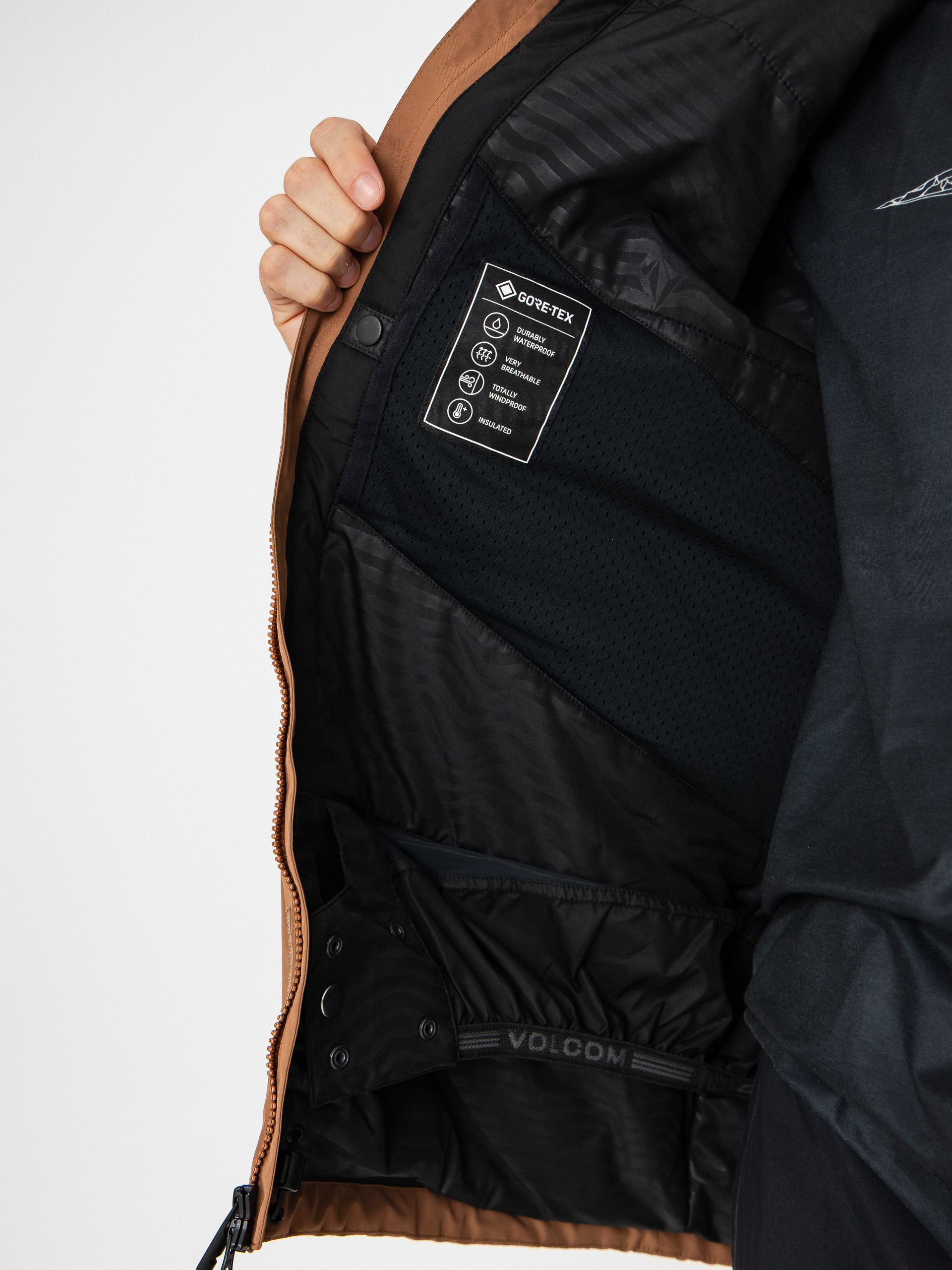 Pentru bărbați Geacă de snowboard Volcom Dua Ins Gore Tex (terra brown)