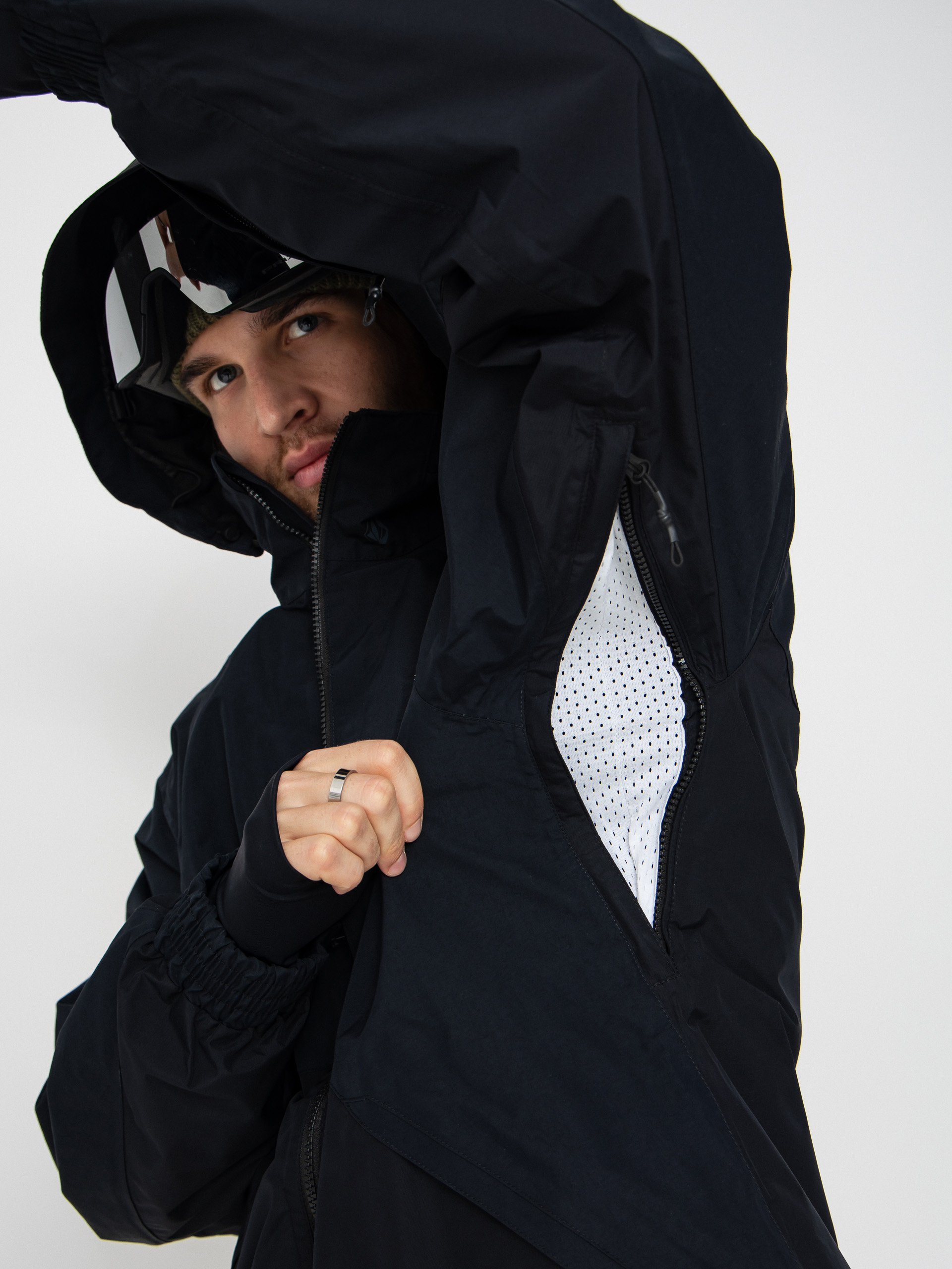 Pentru bărbați Geacă de snowboard Volcom Longo Gore Tex (black)