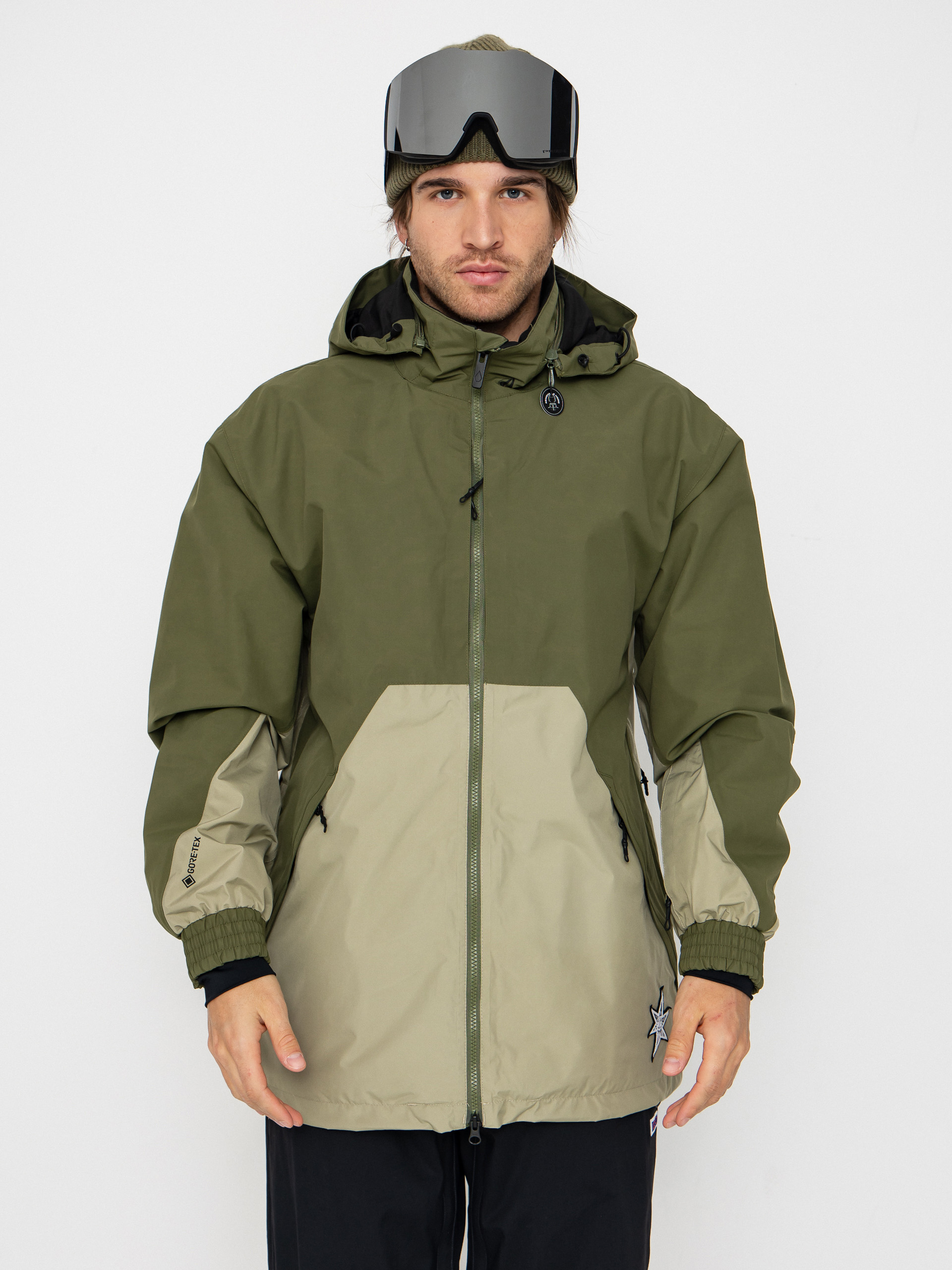 Geacu0103 de snowboard Volcom Longo Gore Tex (dark olive)