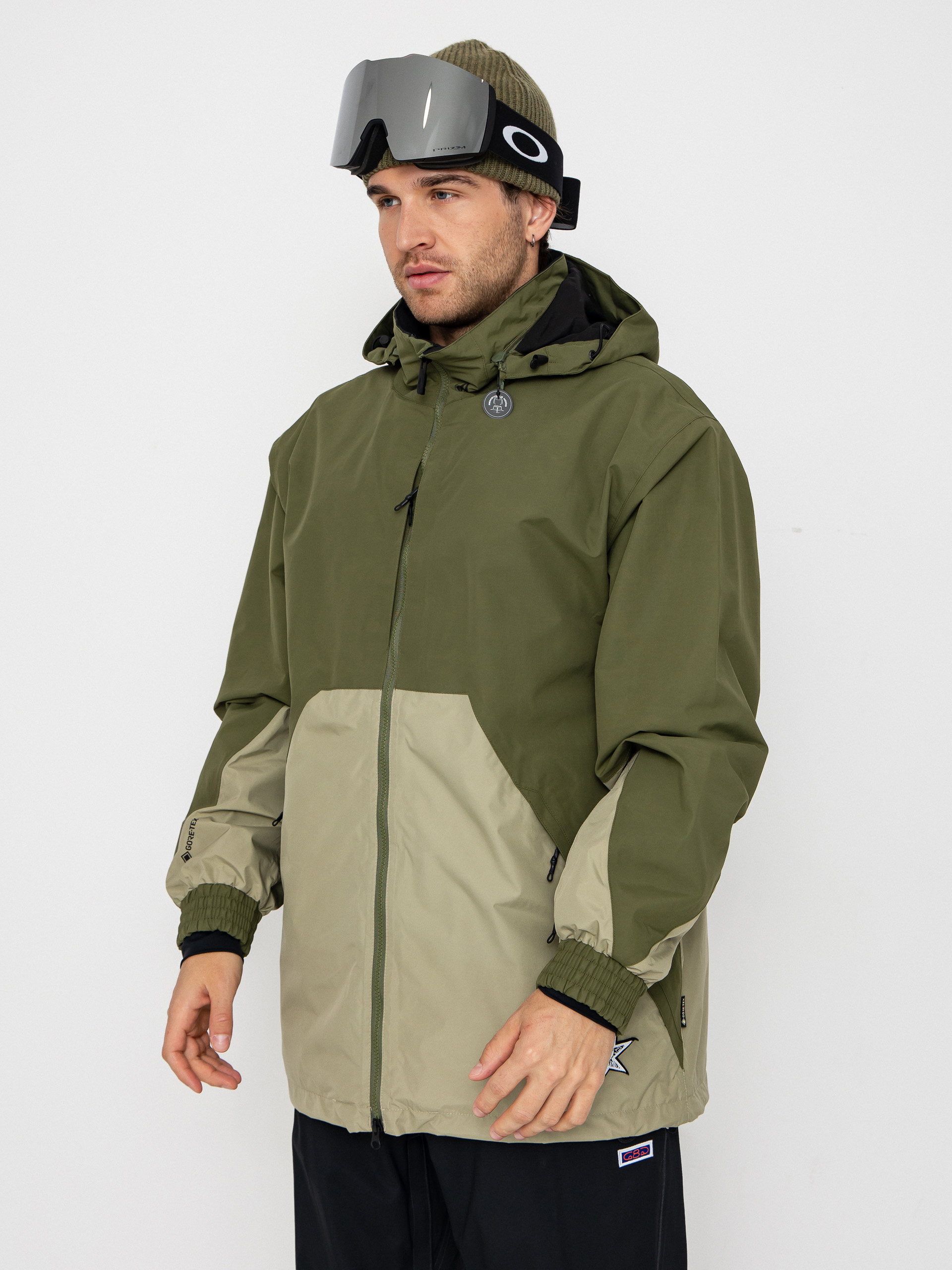 Pentru bărbați Geacă de snowboard Volcom Longo Gore Tex (dark olive)