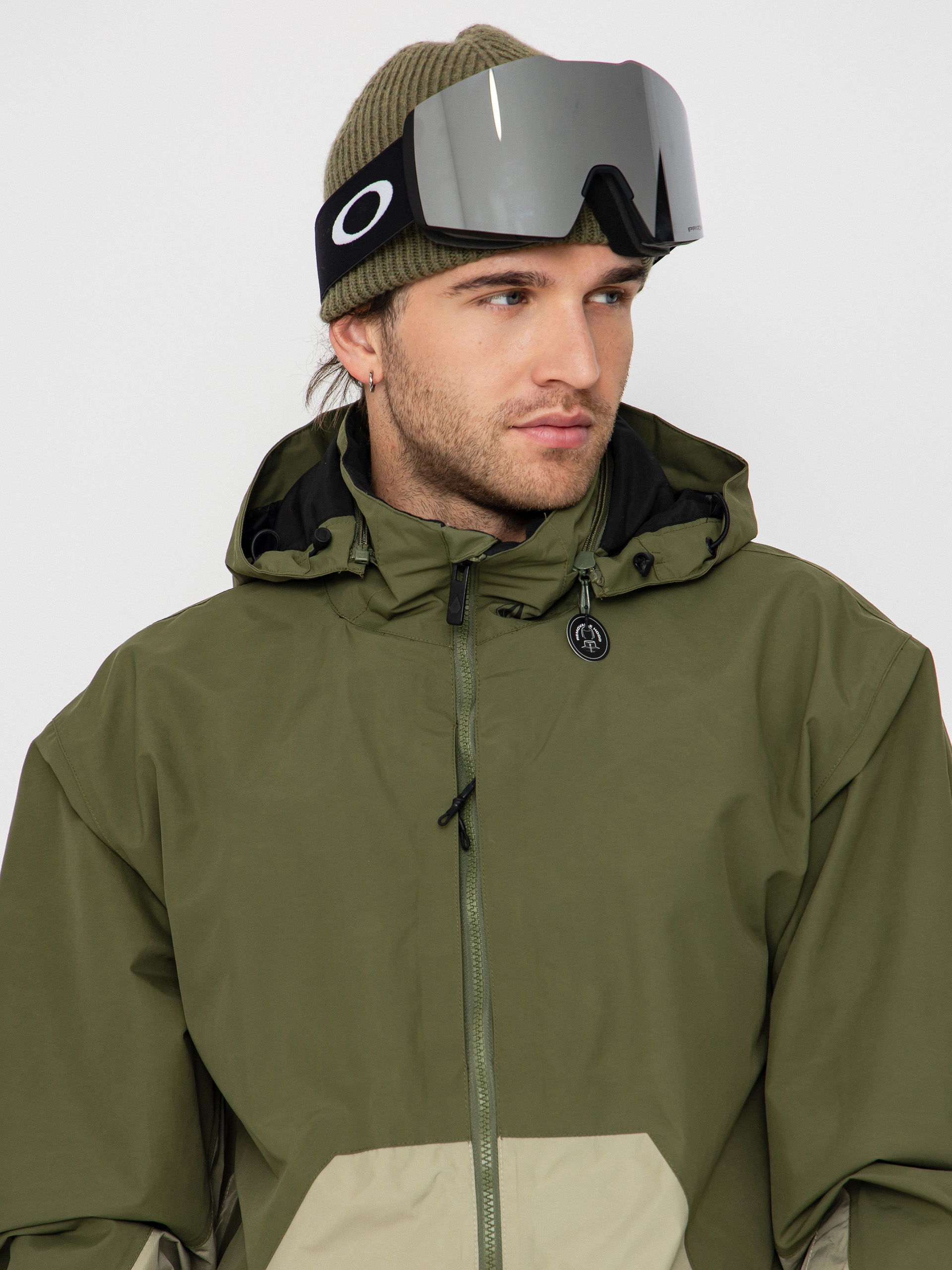 Pentru bărbați Geacă de snowboard Volcom Longo Gore Tex (dark olive)