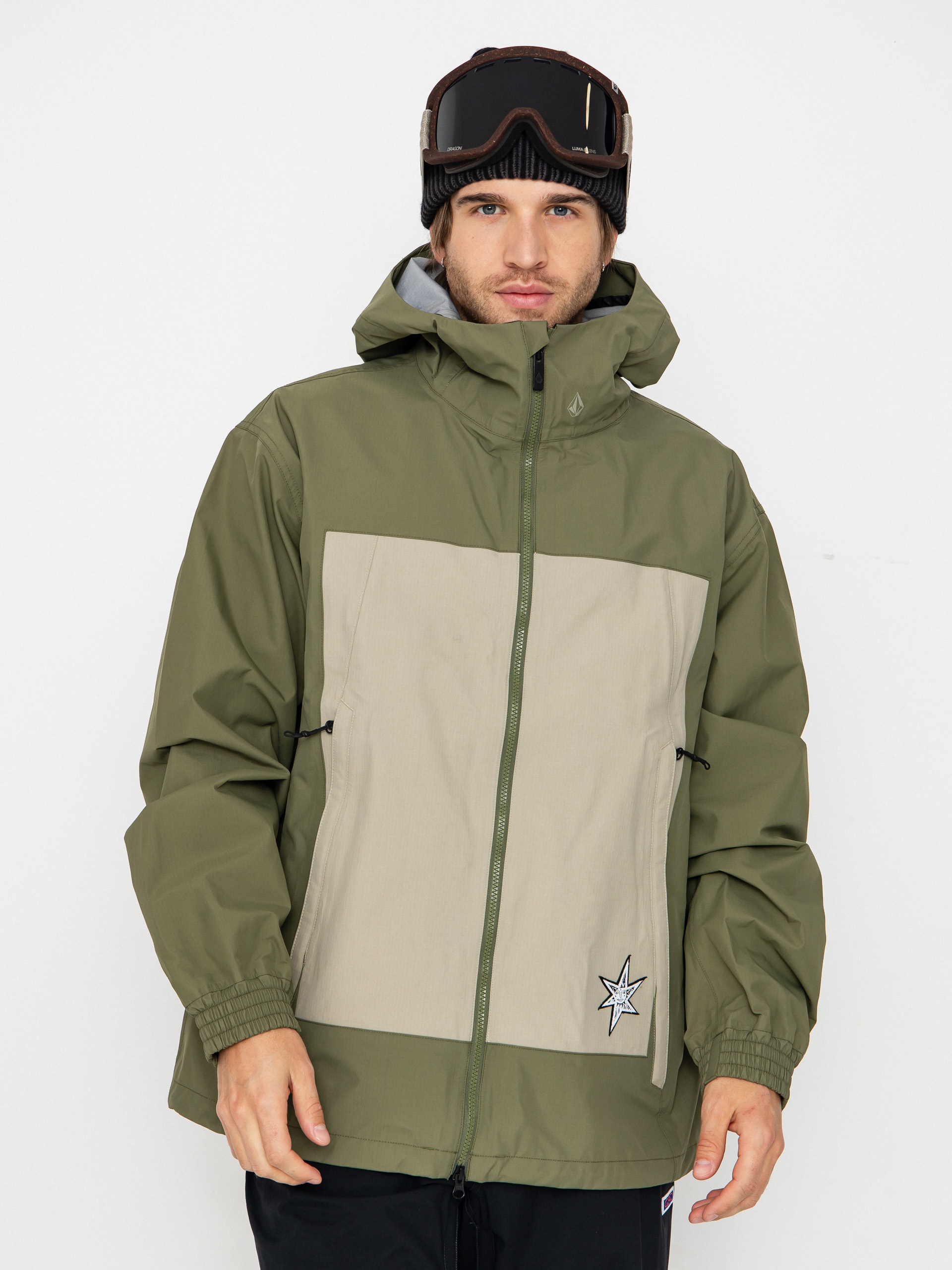 Pentru bărbați Geacă de snowboard Volcom Arthur 3L (dark olive)