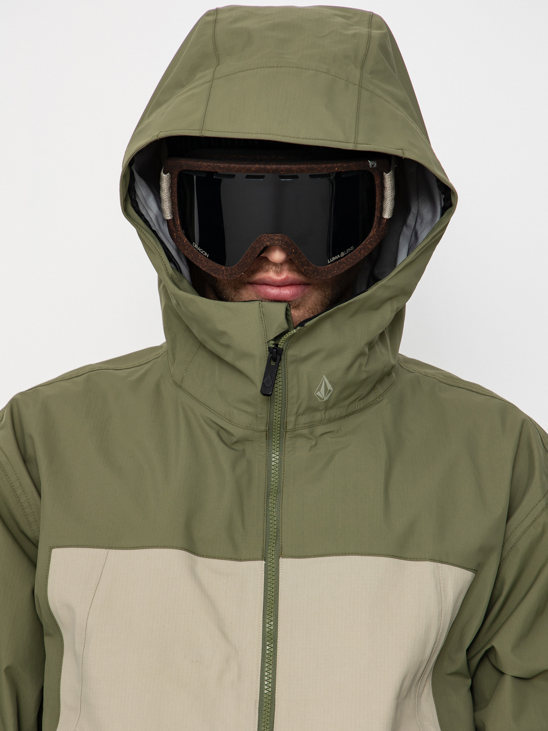 Pentru bărbați Geacă de snowboard Volcom Arthur 3L (dark olive)