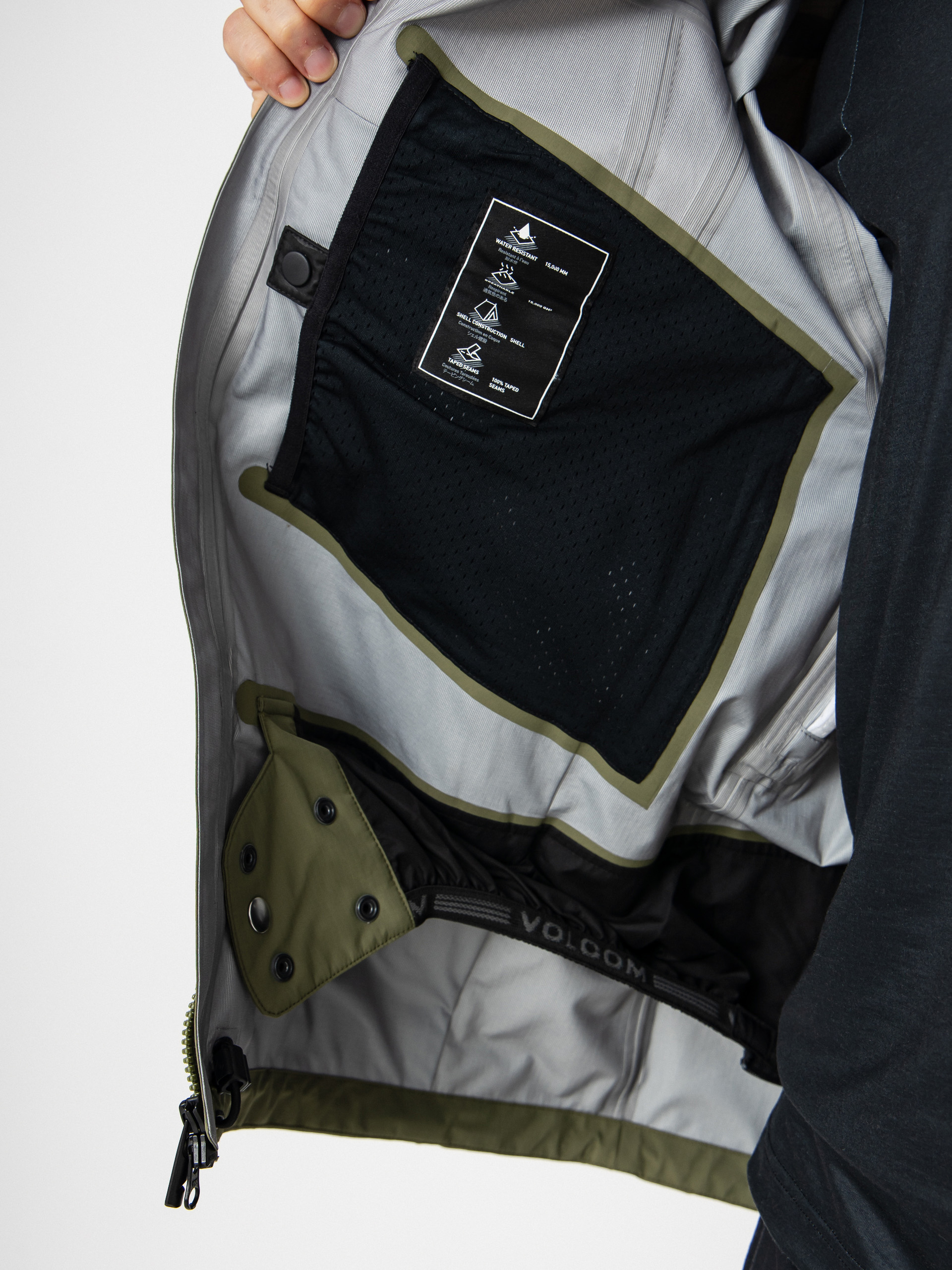 Pentru bărbați Geacă de snowboard Volcom Arthur 3L (dark olive)