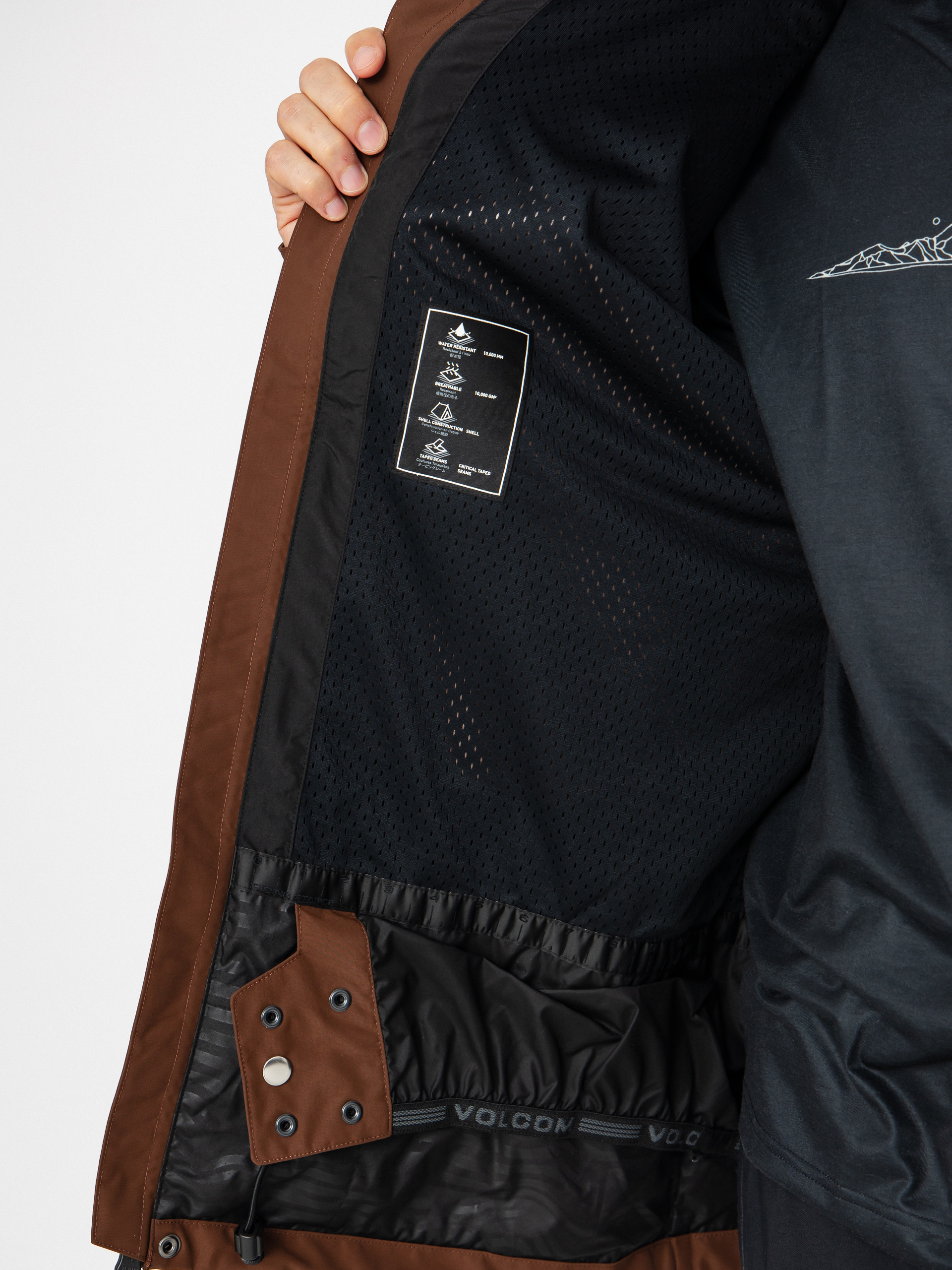 Pentru bărbați Geacă de snowboard Volcom Buckthreeeighty (brown)