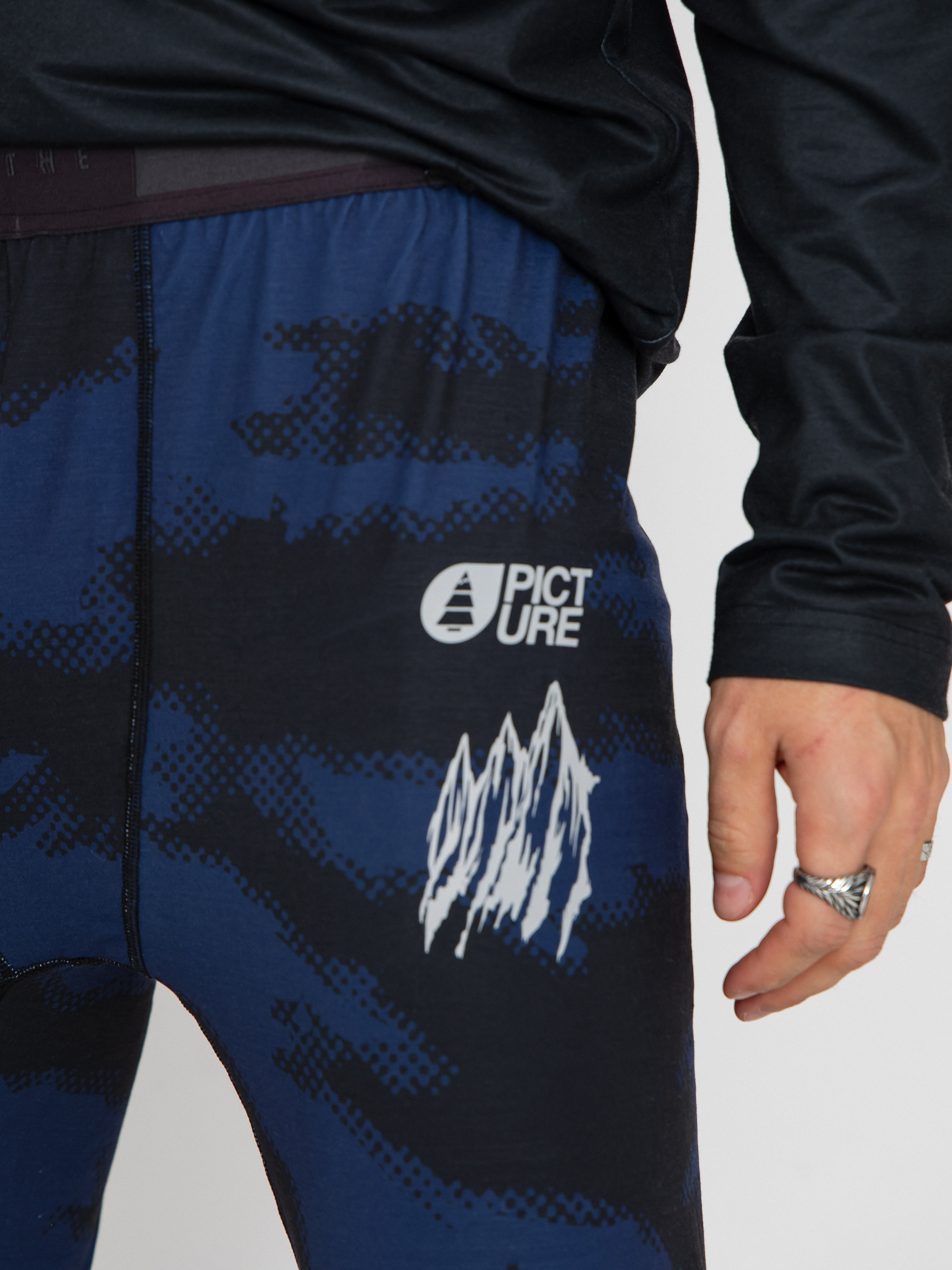 Pentru bărbați Colanți termici Picture Lhotse Printed (retro fusion print)