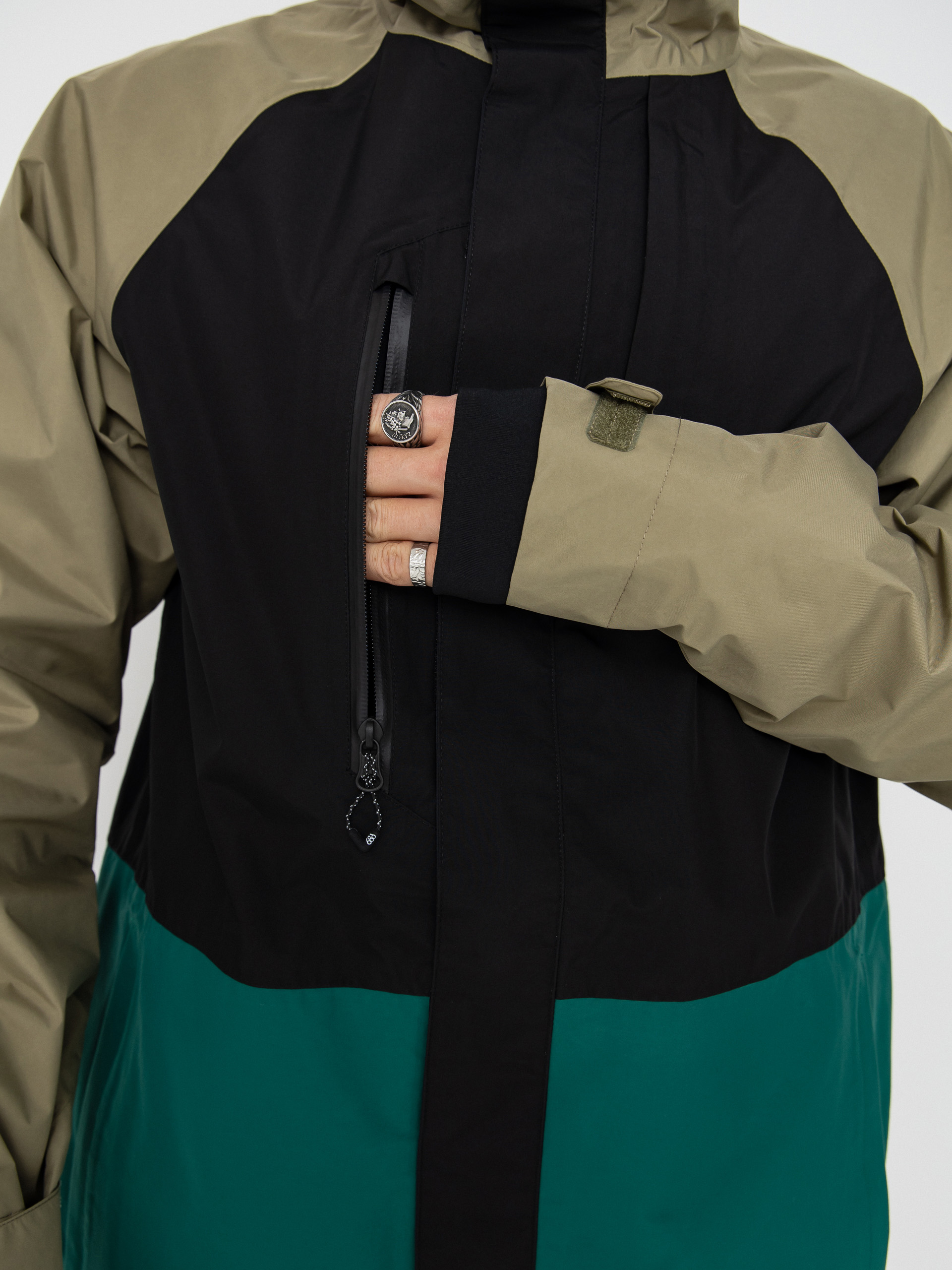 Pentru bărbați Geacă de snowboard 686 Gore-TeX Core (sage colorblock)
