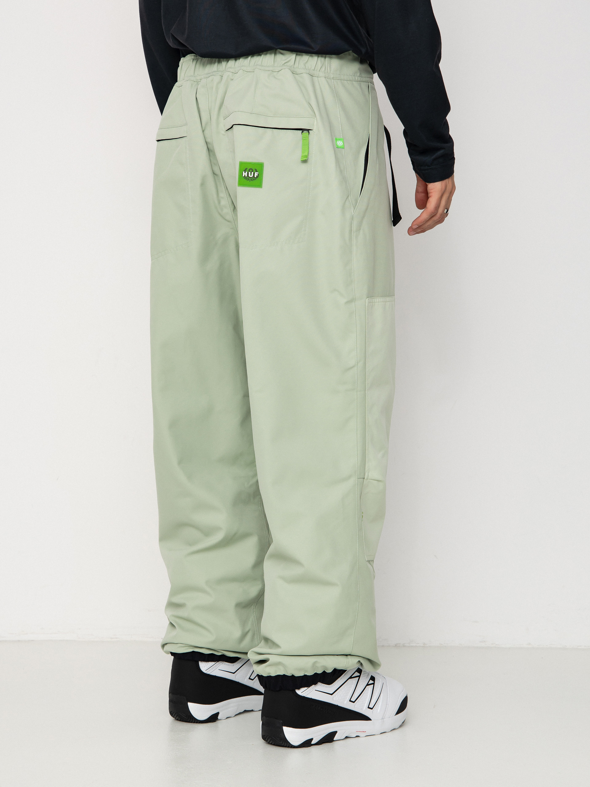 Pentru bărbați Pantaloni pentru snowboard 686 X Huf Double H (huf green colorblock)
