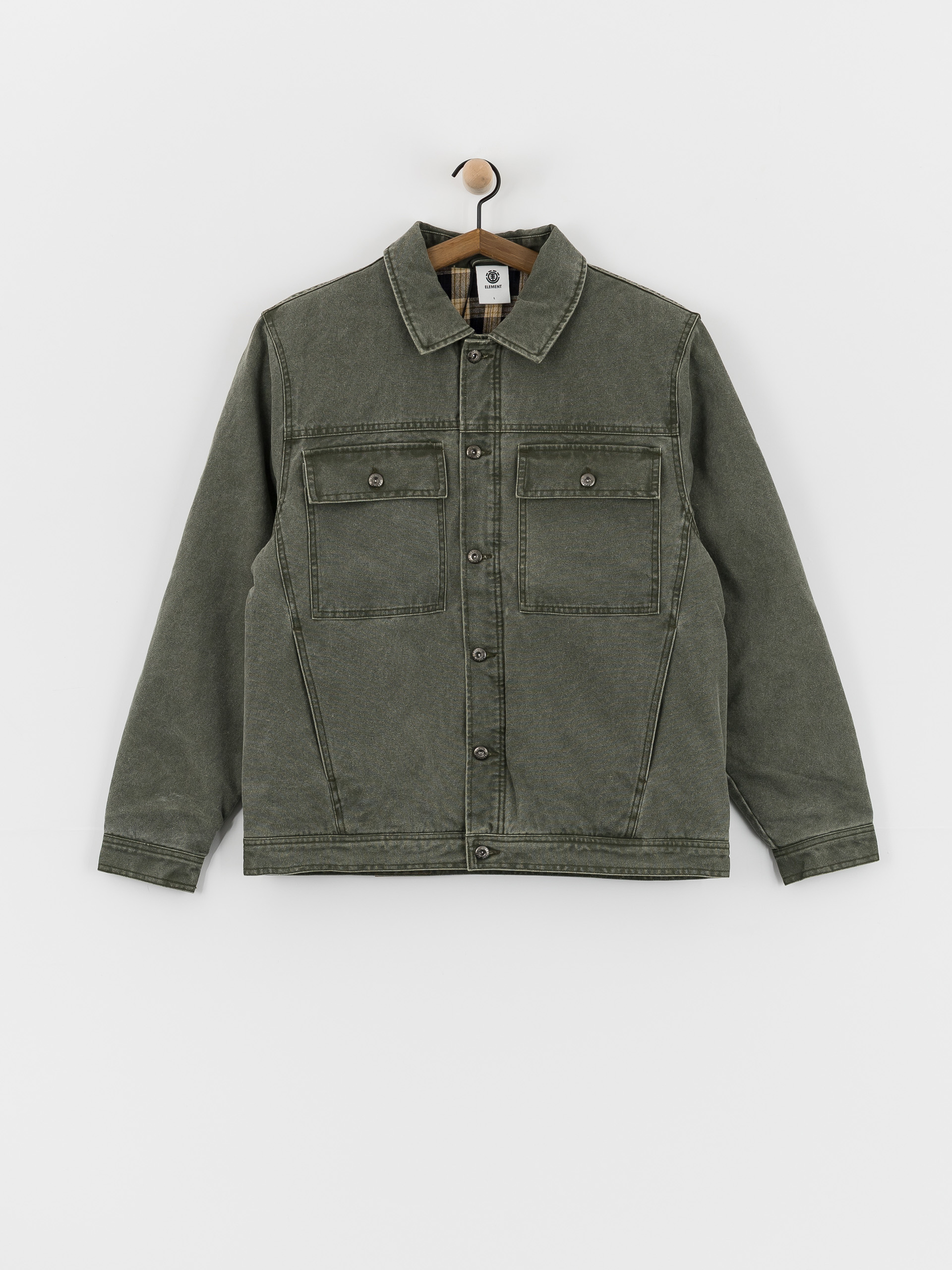 Geacă Carhartt WIP Tigan - verde (blue/leather/garment dyed)